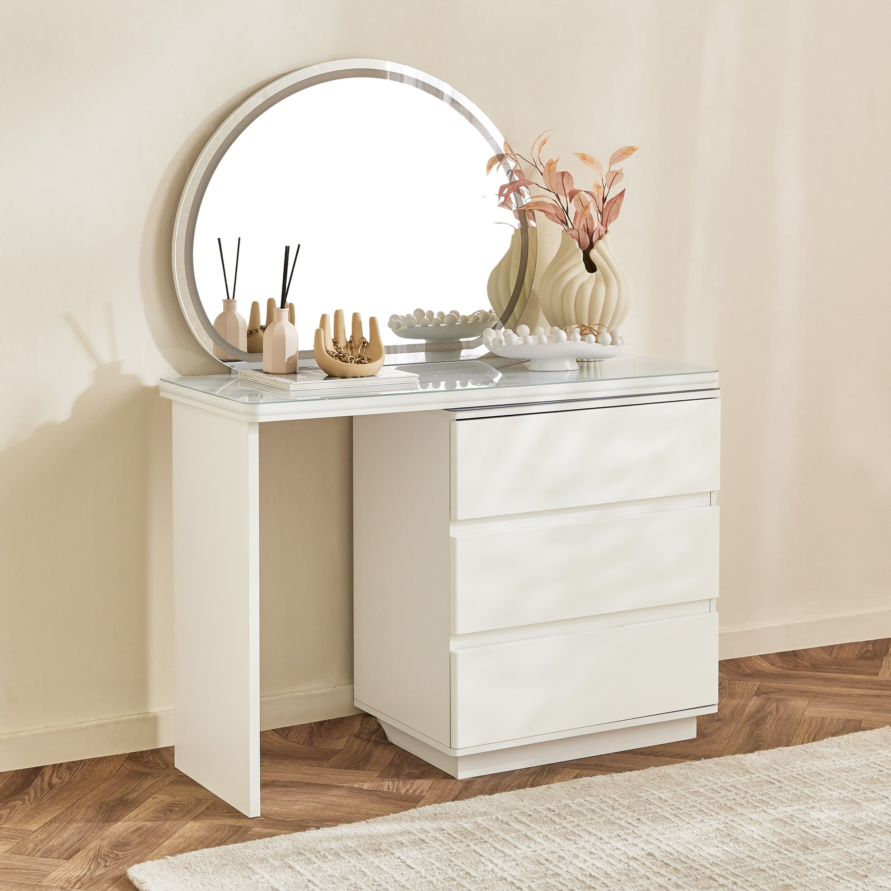 تسريحة ذكية بـ3 أدراج ومرآة من مارويل تشيستر-hbxfurniture-bedroom-dressersandmirrors-image-2