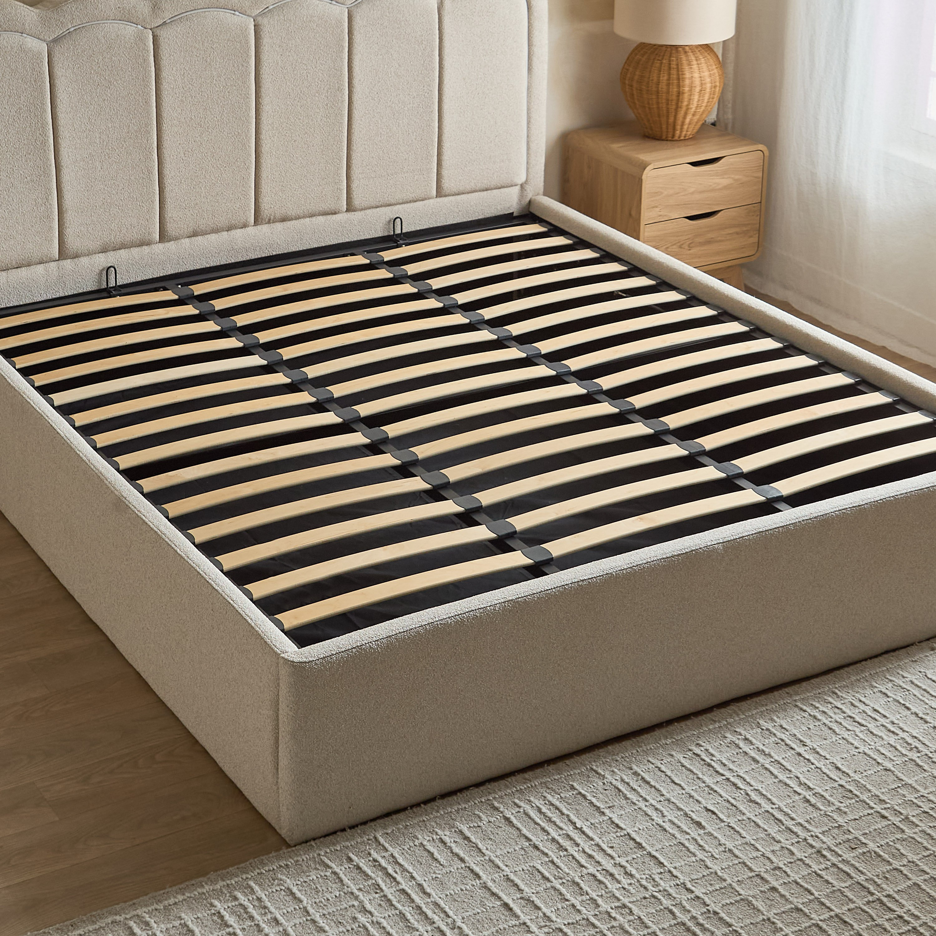 Movo Nordica Luxen Smart Upholstered Hydraulic Queen Storage Bed - 160x200 cm-hbxbedroom-bedsandbedsets-beds-queen-image-10
