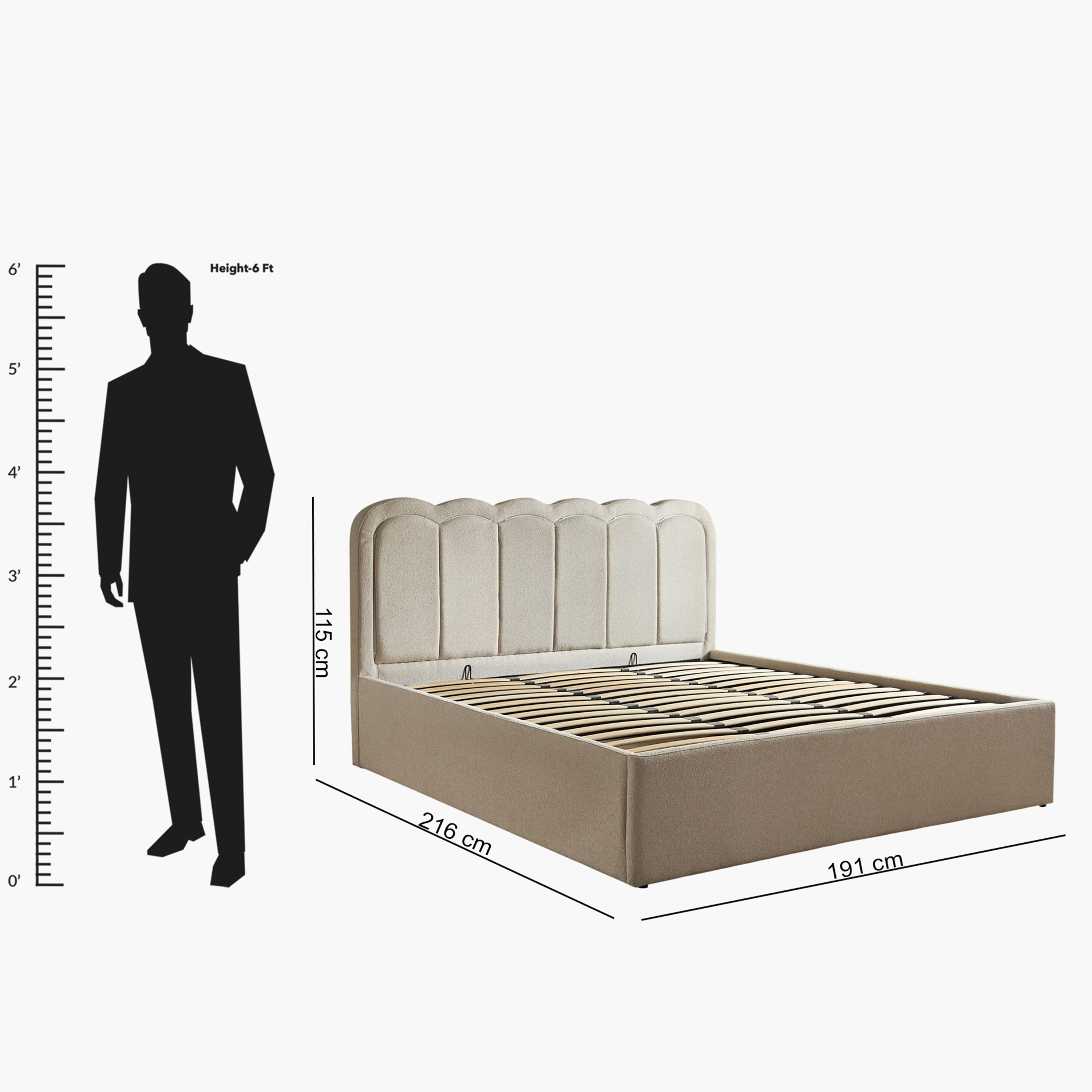 Movo Nordica Luxen Smart Upholstered Hydraulic Queen Storage Bed - 160x200 cm-hbxbedroom-bedsandbedsets-beds-queen-image-13