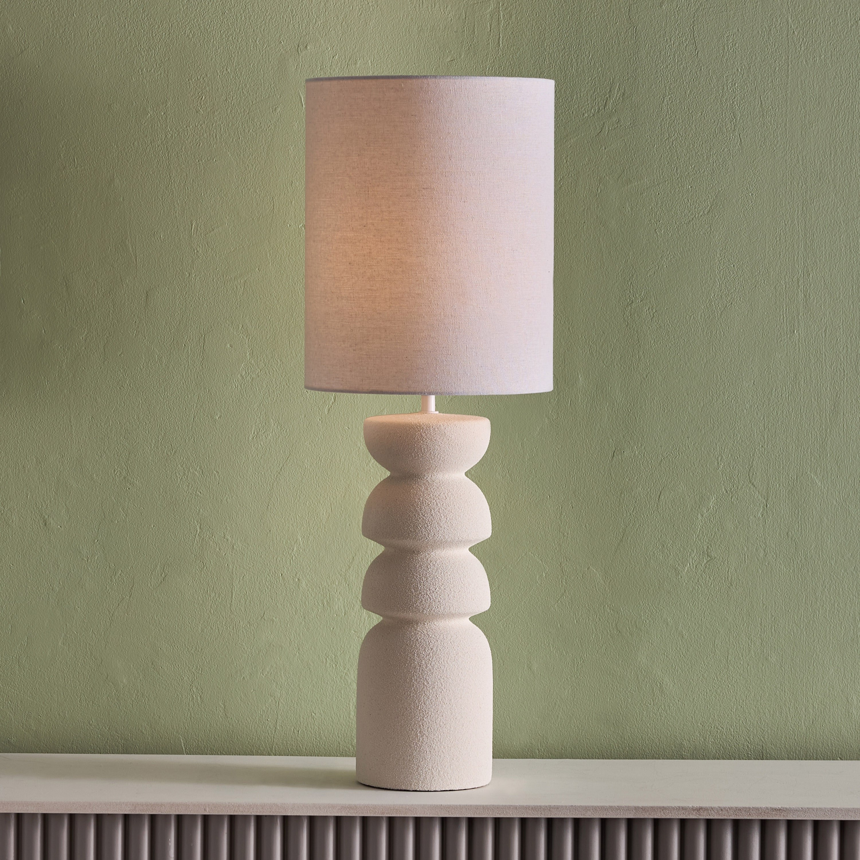 مصباح طاولة سيراميك مع غطاء كتان من ماربيلا - 24x24x67.5 سم-hbxlivingroom-lighting-tablelamps-image-6