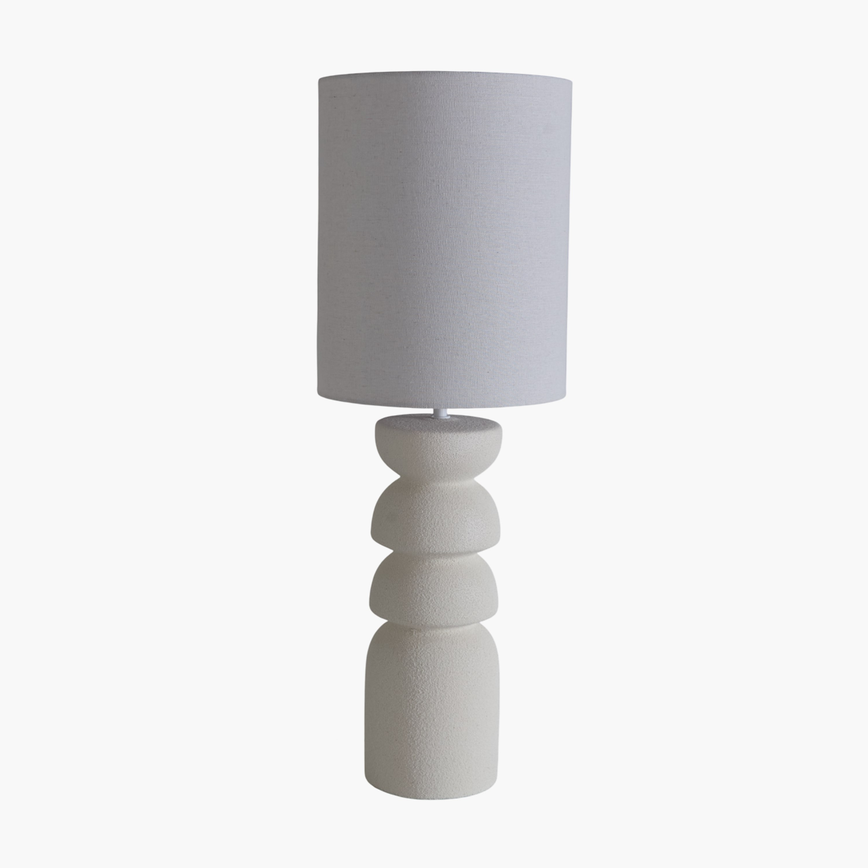 مصباح طاولة سيراميك مع غطاء كتان من ماربيلا - 24x24x67.5 سم-hbxlivingroom-lighting-tablelamps-image-9