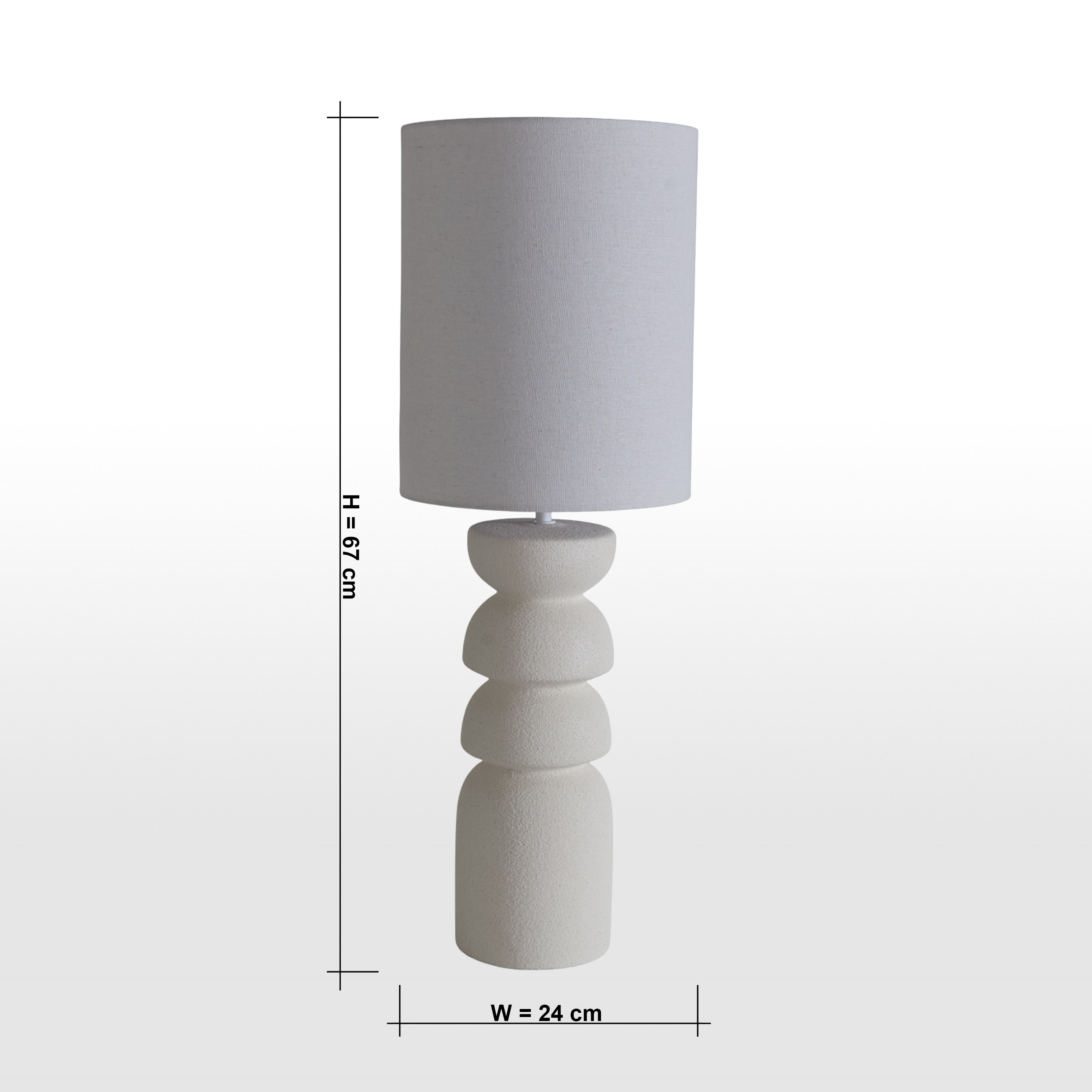 مصباح طاولة سيراميك مع غطاء كتان من ماربيلا - 24x24x67.5 سم-hbxlivingroom-lighting-tablelamps-image-10