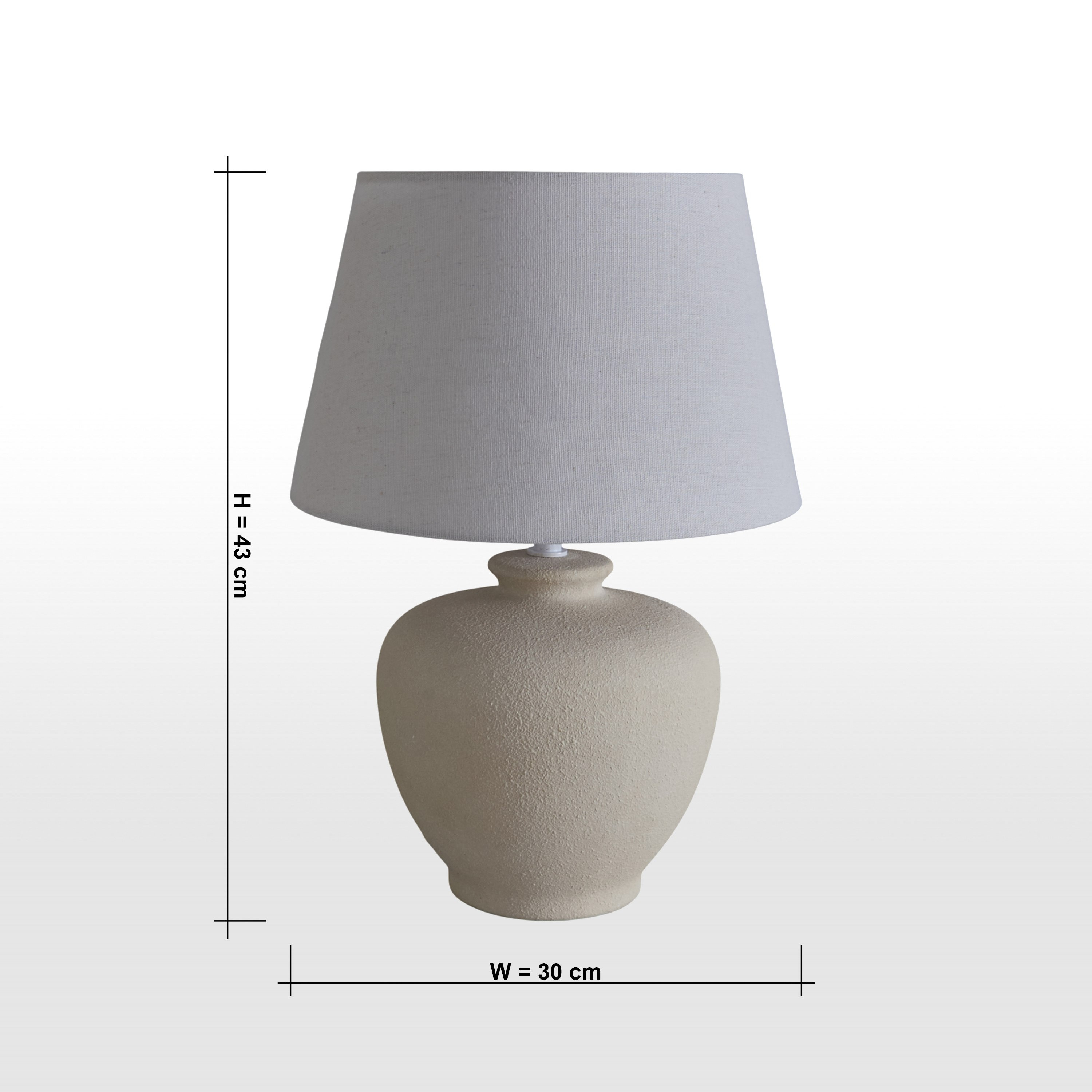 مصباح طاولة سيراميك بغطاء كتان من ماربيلا  – 30×30×43.5 سم-hbxlivingroom-lighting-tablelamps-image-10