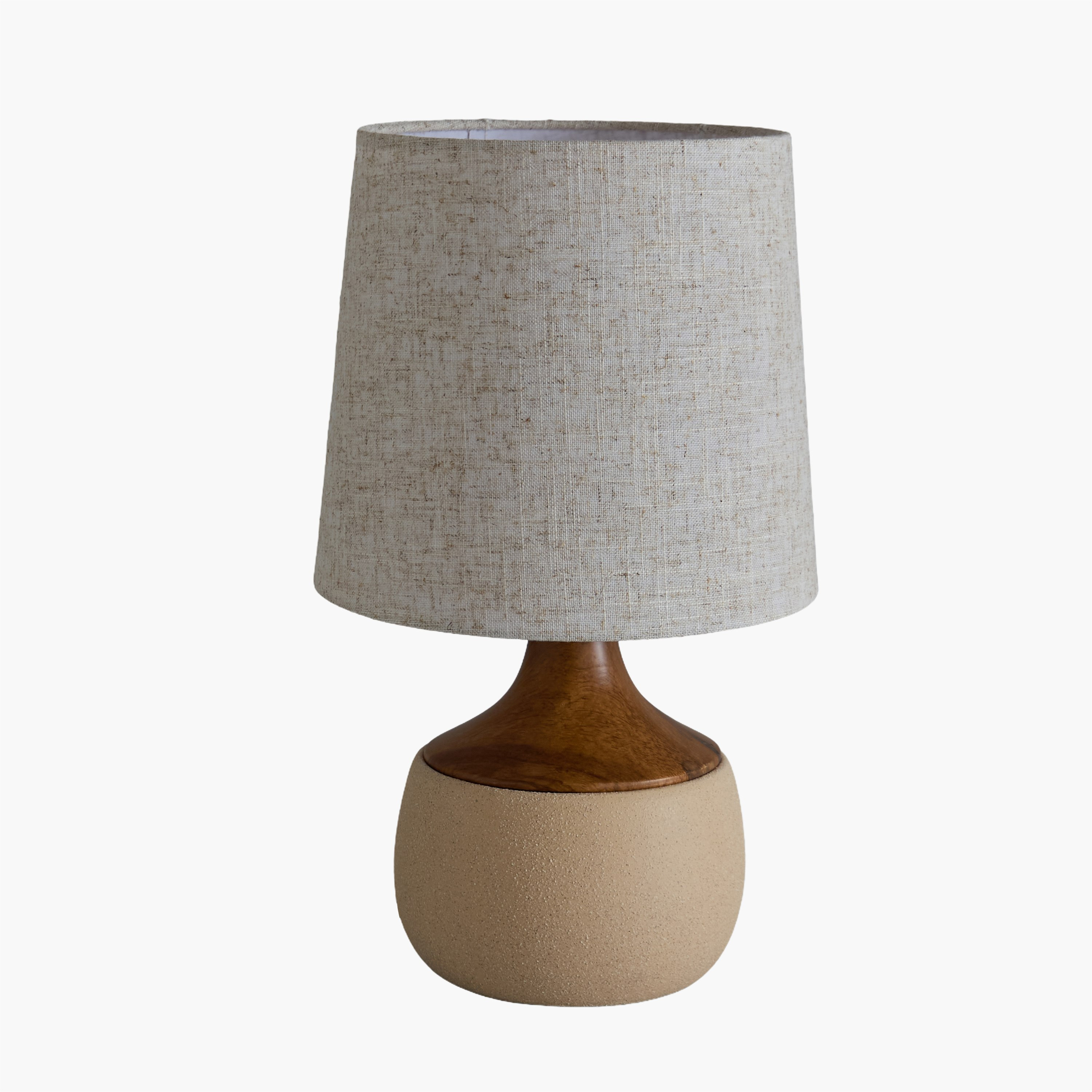 مصباح طاولة سيراميك مع غطاء كتان من ماربيلا - 24x24x40.5 سم-hbxlivingroom-lighting-tablelamps-image-9