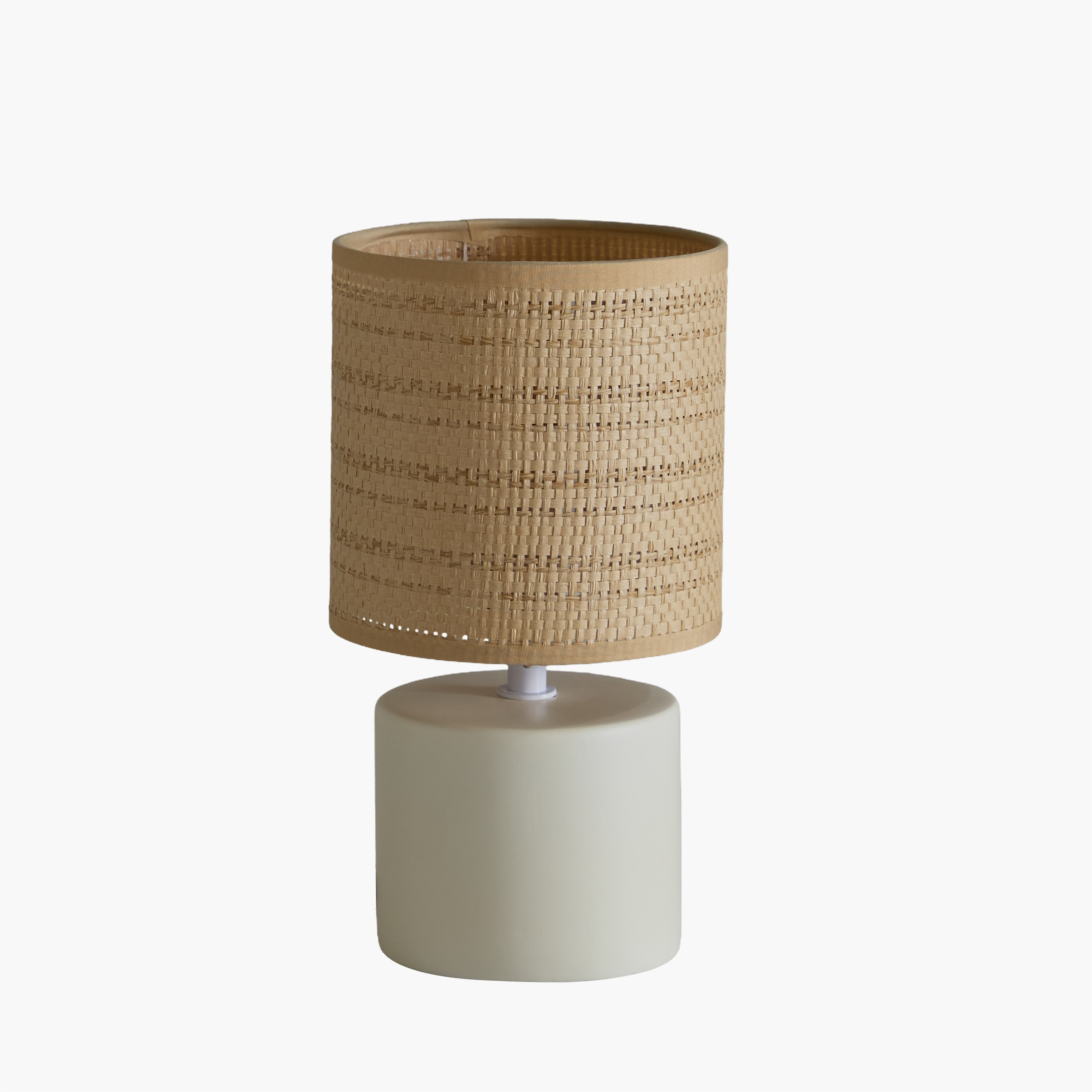 مصباح طاولة سيراميك بغطاء ورق روطان من ماربيلا - 13x13x23.5 سم-hbxlivingroom-lighting-tablelamps-image-5