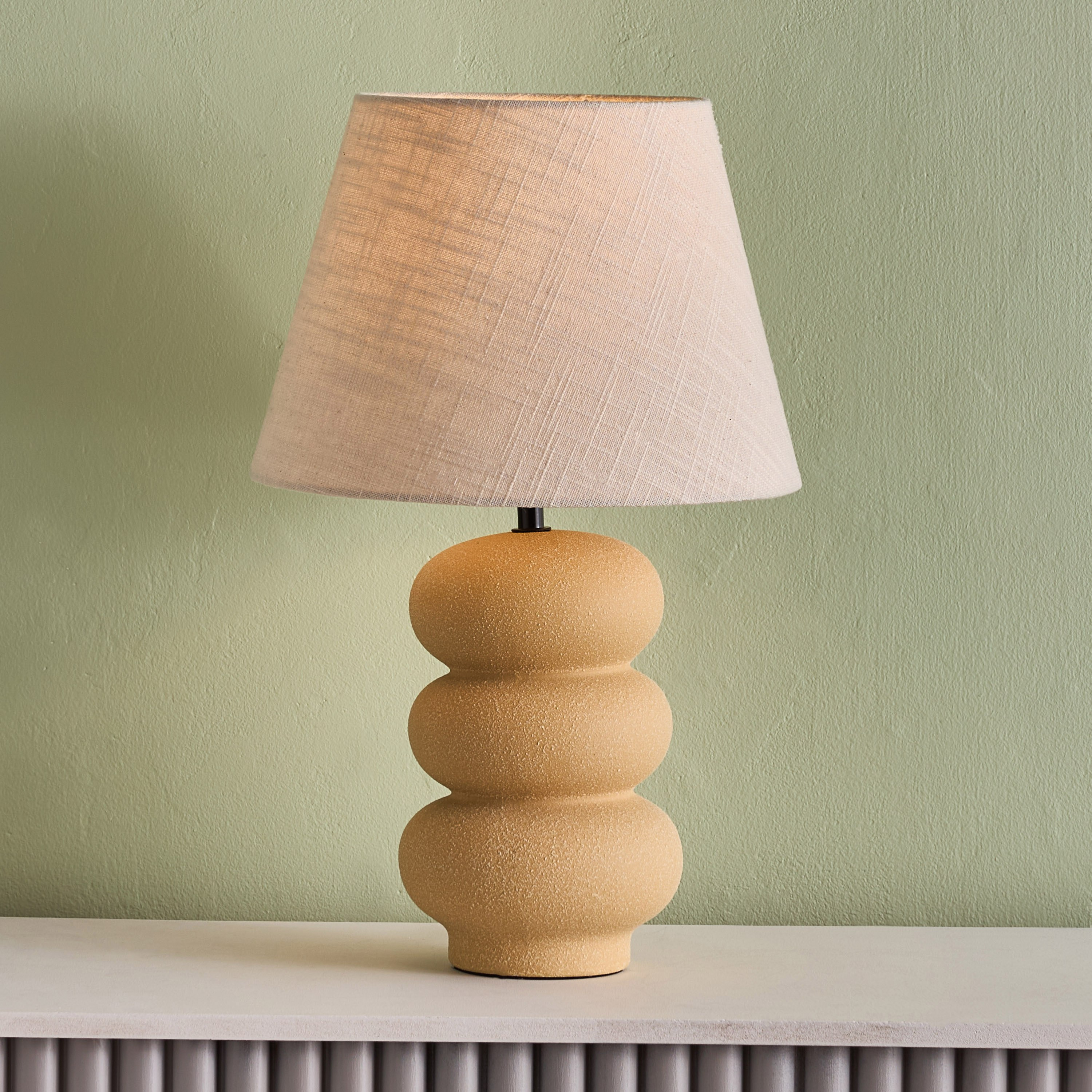 مصباح طاولة سيراميك مع غطاء كتان من ماربيلا - 27.5x27.5x43 سم-hbxlivingroom-lighting-tablelamps-image-6