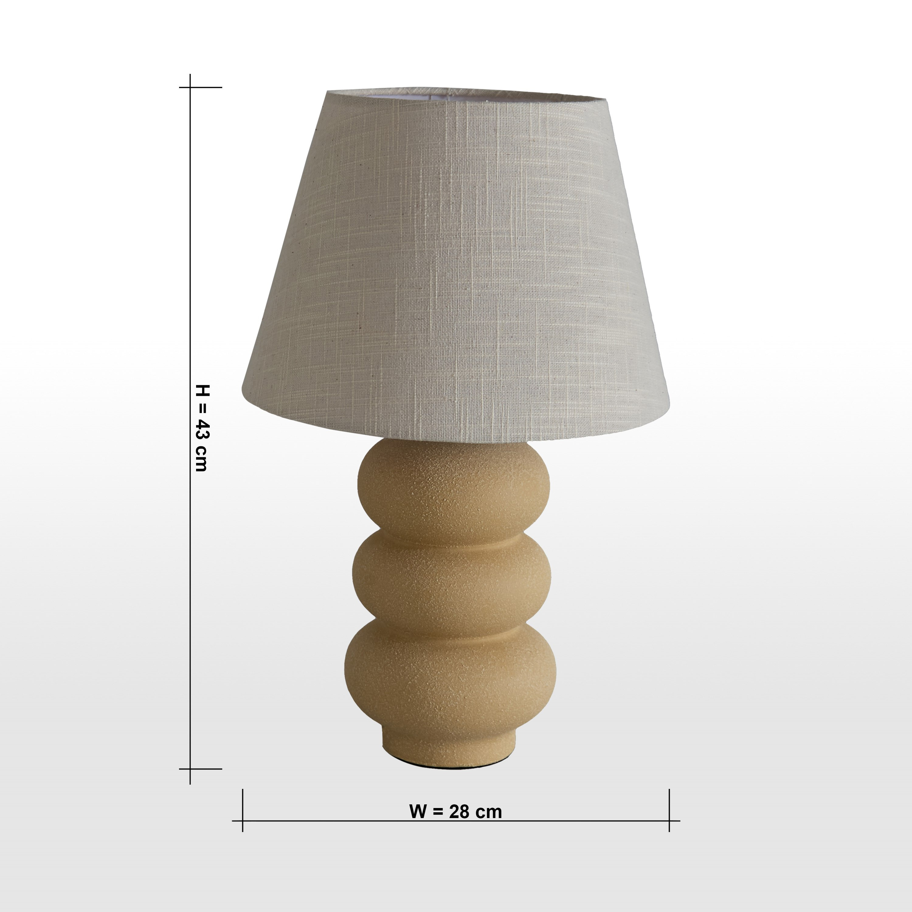 مصباح طاولة سيراميك مع غطاء كتان من ماربيلا - 27.5x27.5x43 سم-hbxlivingroom-lighting-tablelamps-image-10