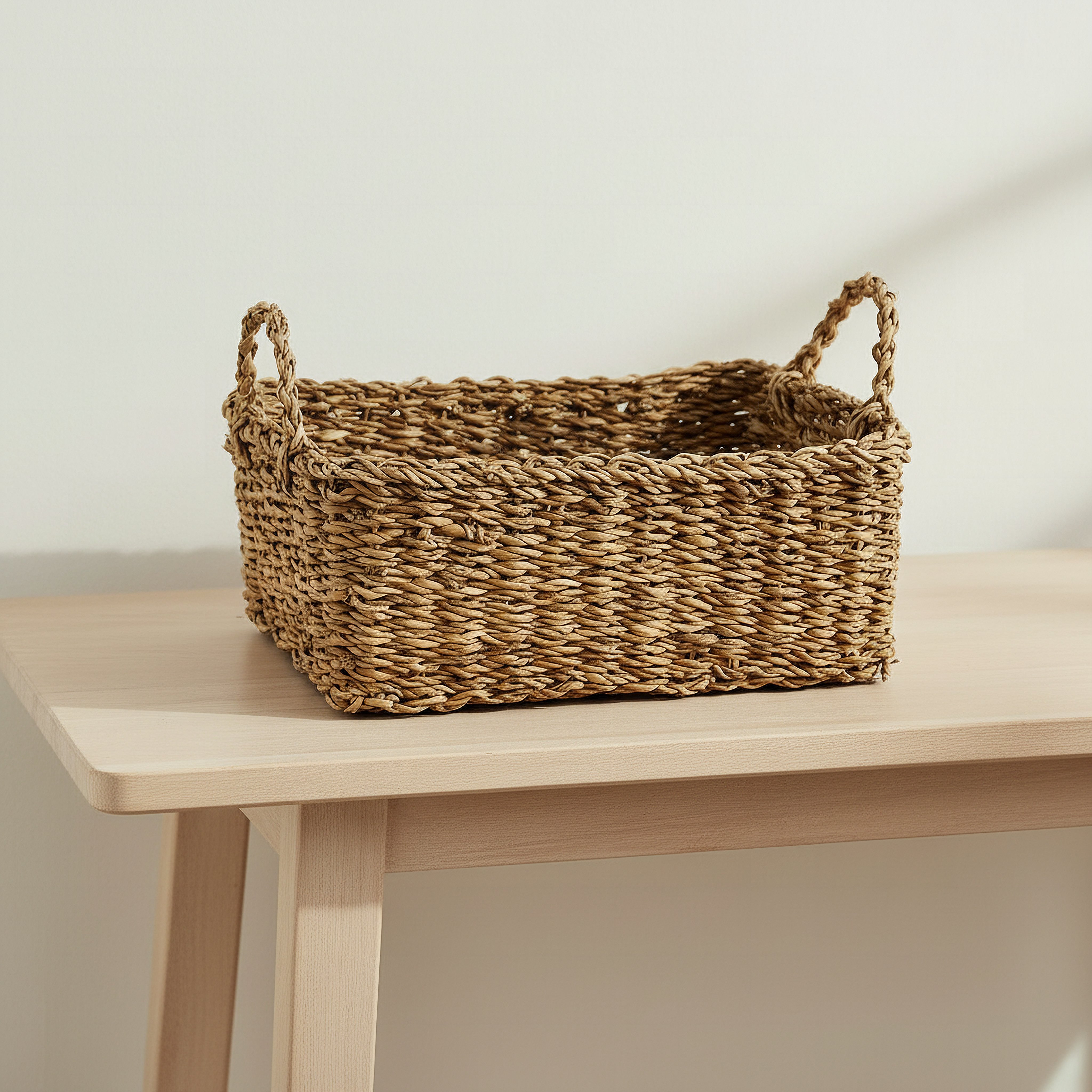سلة تخزين مستطيلة من ناتشورالوم - 32x23x12 سم-hbxbedroom-bedroomaccessories-bedroomstorage-image-1
