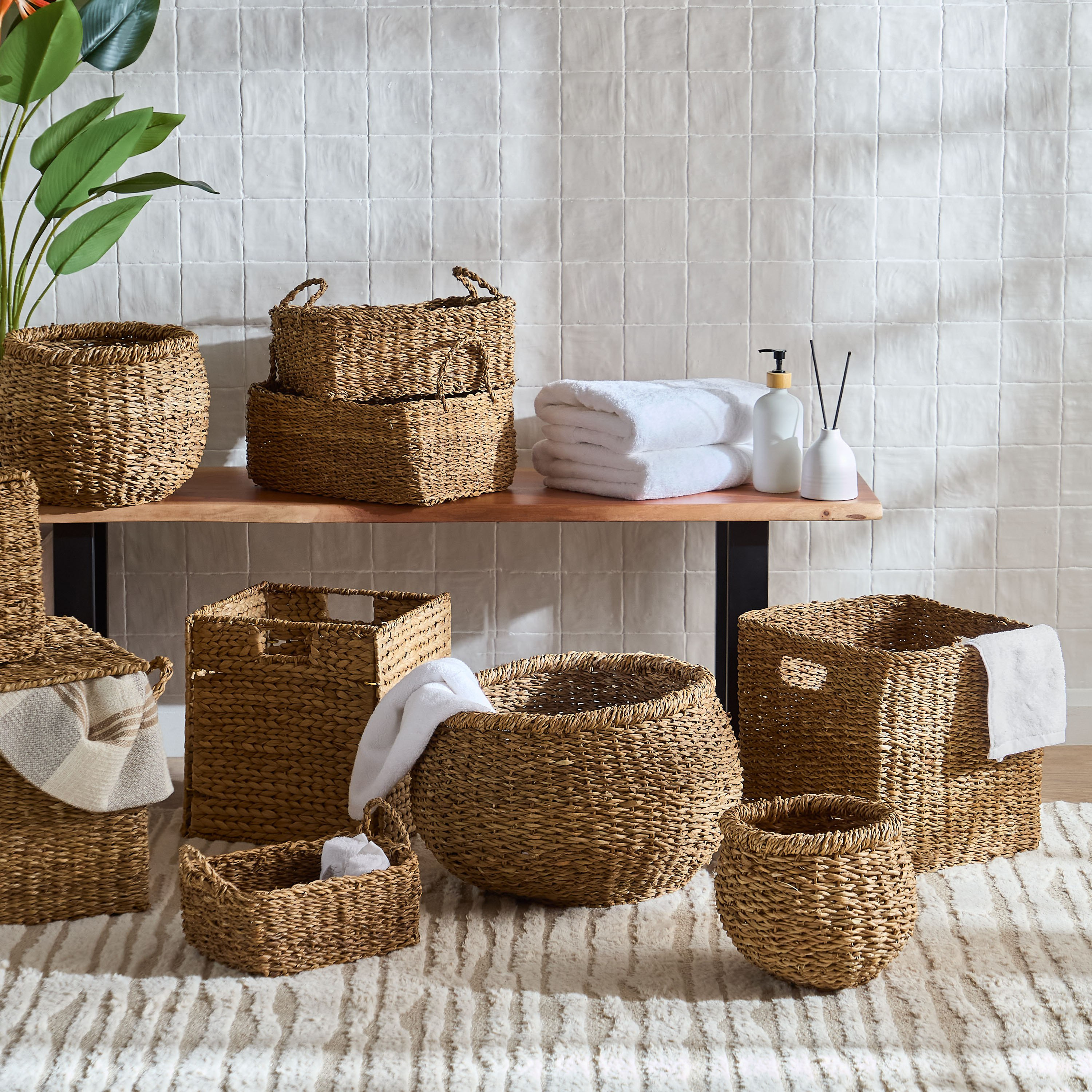 سلة تخزين مستطيلة من ناتشورالوم - 28x20x10 سم-hbxbedroom-bedroomaccessories-bedroomstorage-image-4