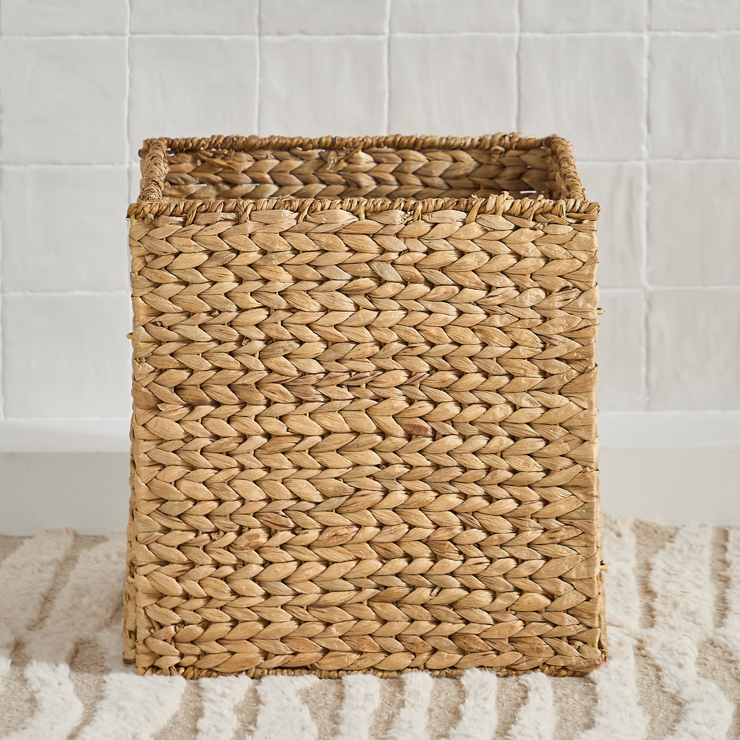 Natura Water Hyacinth Cube Box - 33x32x32 cm-hbxbedroom-bedroomaccessories-bedroomstorage-image-6