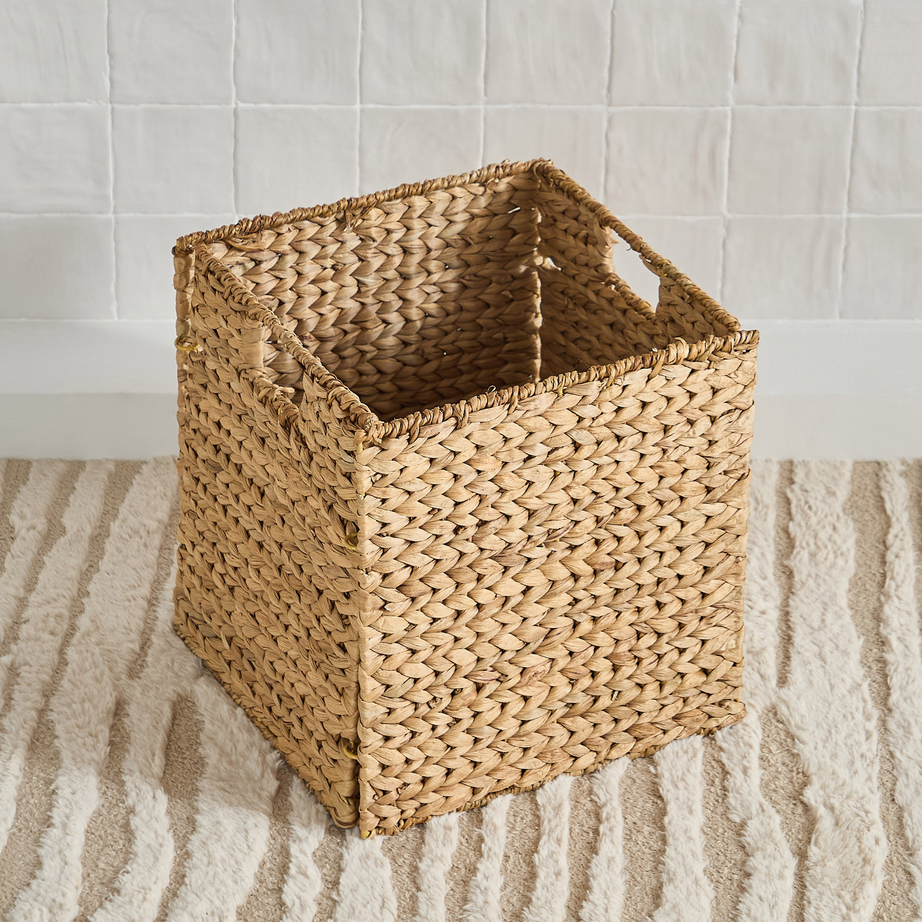 Natura Water Hyacinth Cube Box - 33x32x32 cm-hbxbedroom-bedroomaccessories-bedroomstorage-image-7