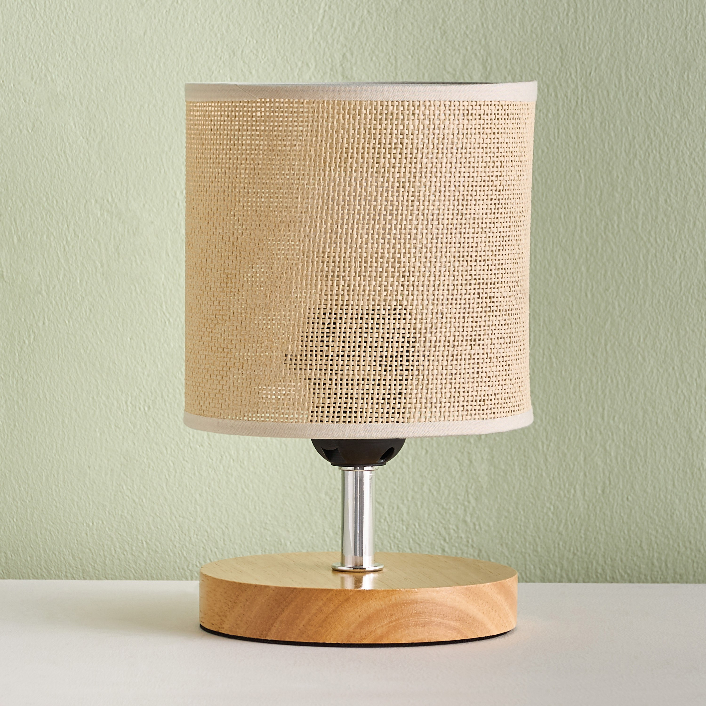 Glen Wooden Base Lamp with Rope Shade - 13x13x22 cm-hbxbedroom-lighting-tablelamps-image-5