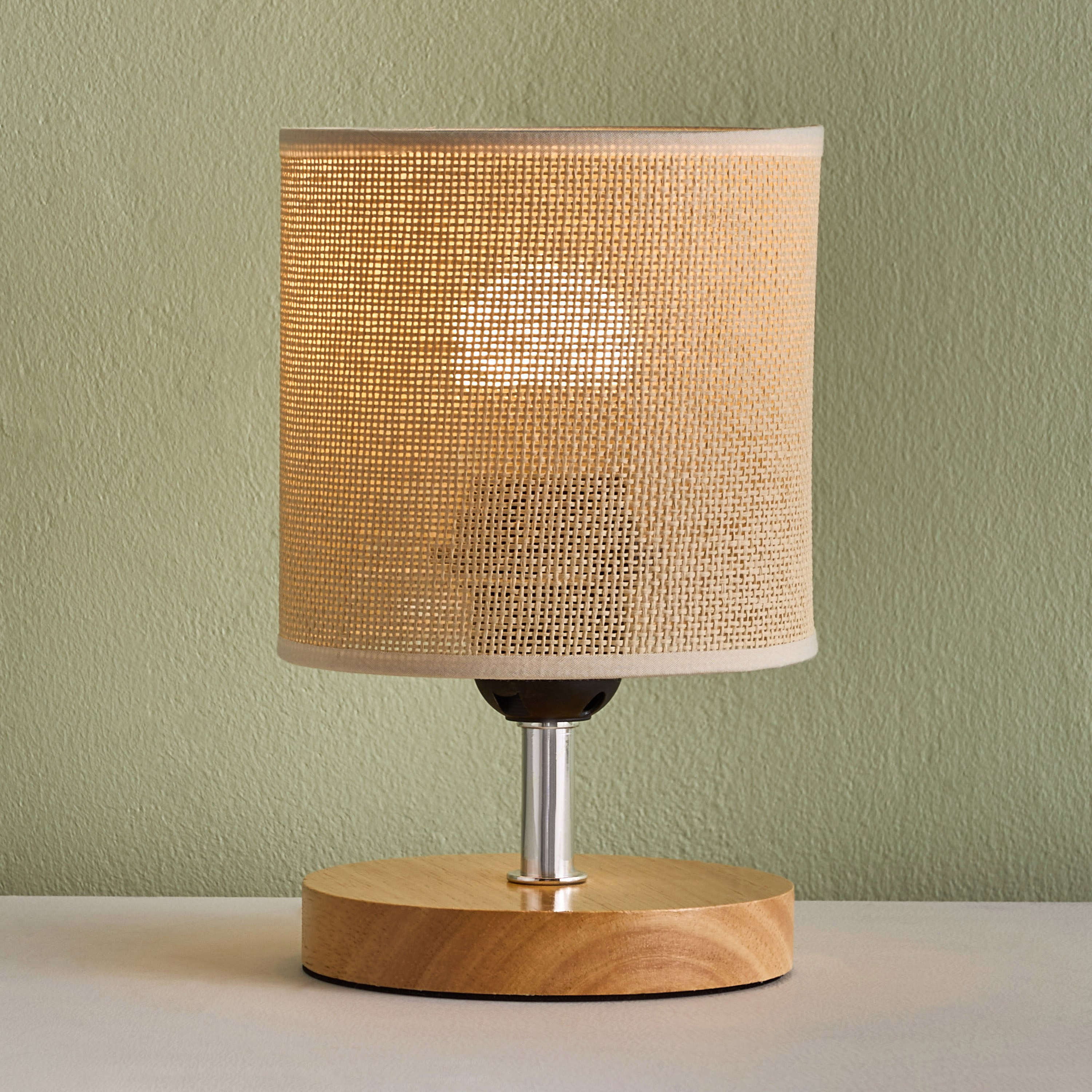 Glen Wooden Base Lamp with Rope Shade - 13x13x22 cm-hbxbedroom-lighting-tablelamps-image-6