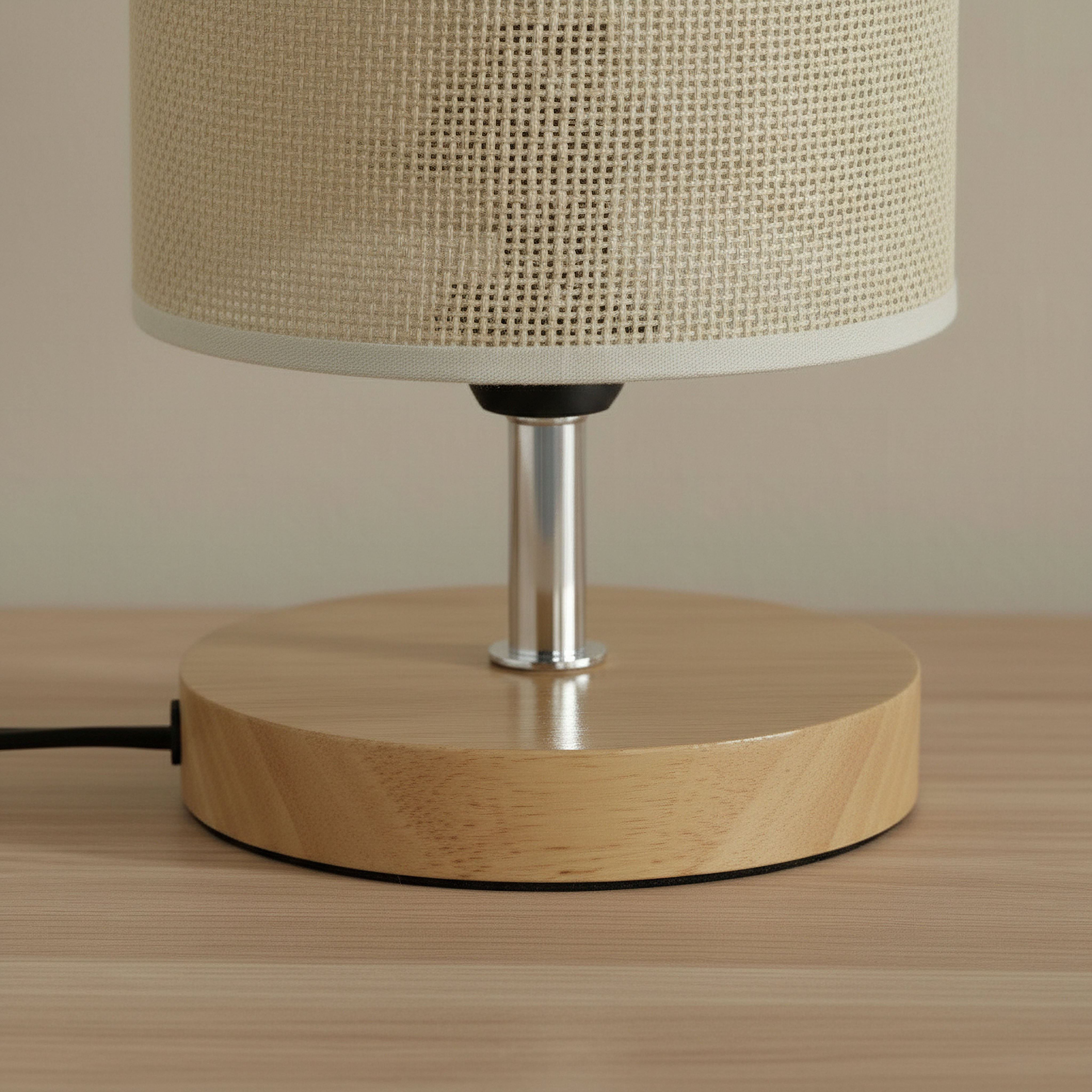 Glen Wooden Base Lamp with Rope Shade - 13x13x22 cm-hbxbedroom-lighting-tablelamps-image-3