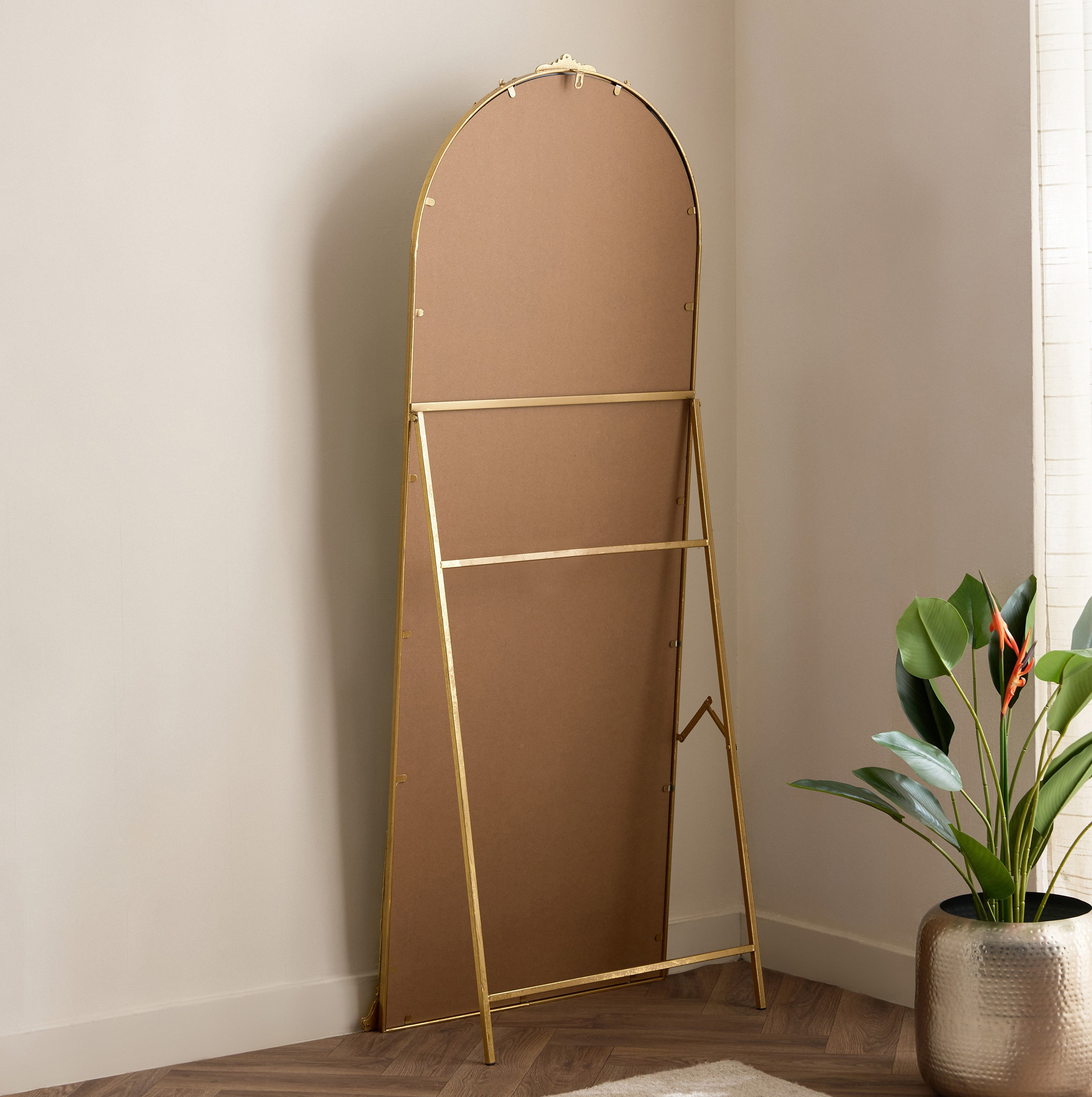 Aayra luxe Ornate Metal Stand Mirror - 68x42x170 cm-hbxhomeware-hbxdecorandfurnishings-image-6