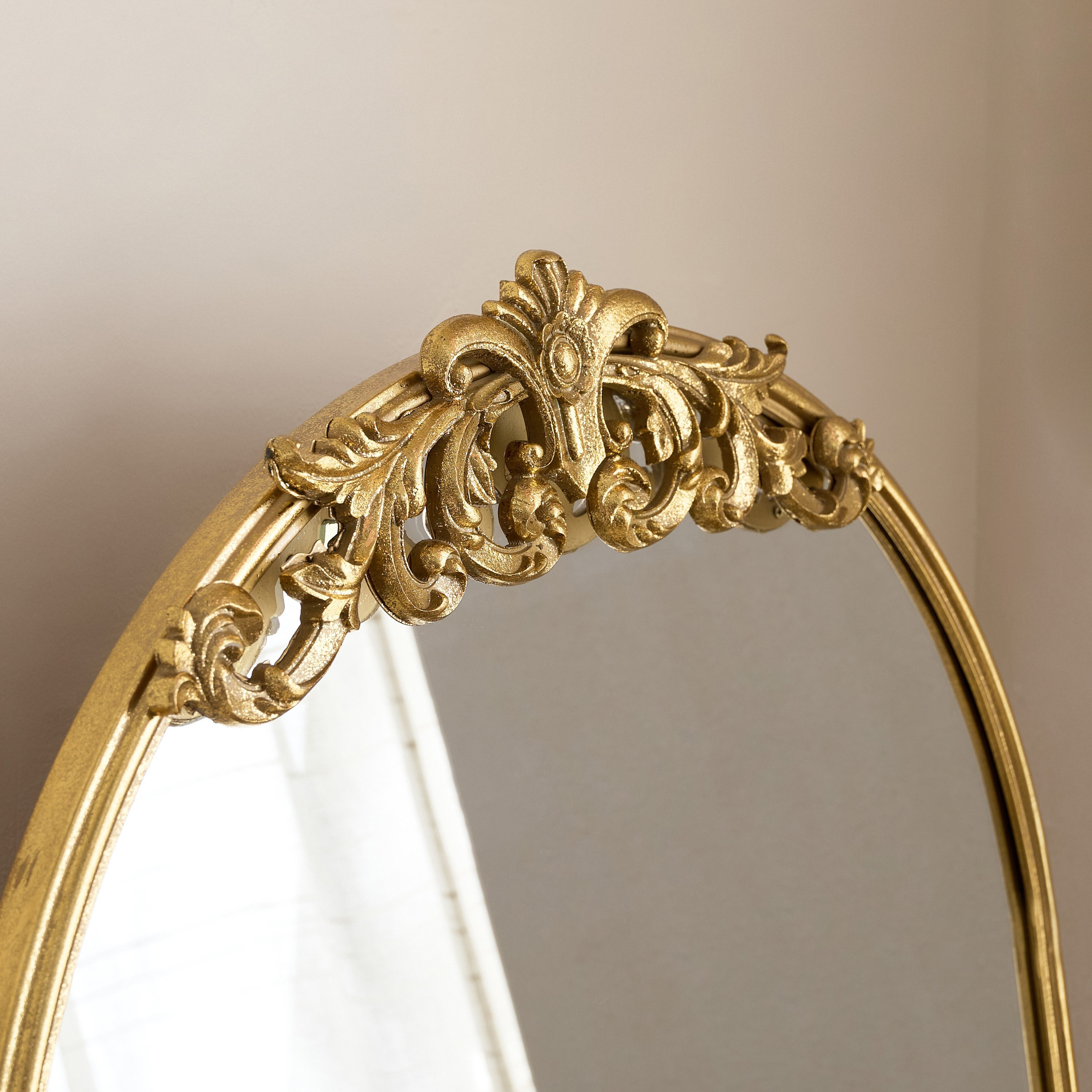 Aayra luxe Ornate Metal Stand Mirror - 68x42x170 cm-hbxhomeware-hbxdecorandfurnishings-image-7