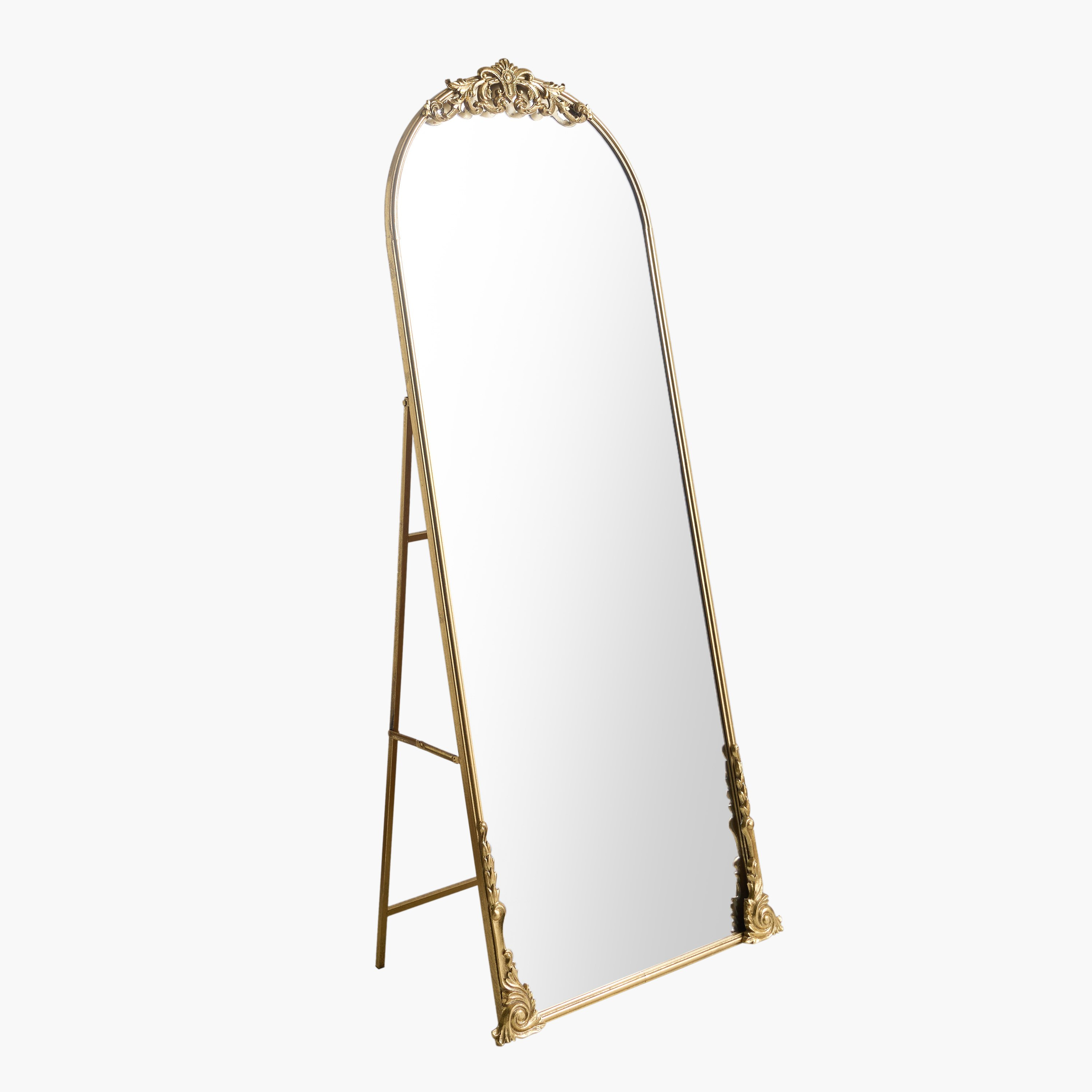 Aayra luxe Ornate Metal Stand Mirror - 68x42x170 cm-hbxhomeware-hbxdecorandfurnishings-image-10