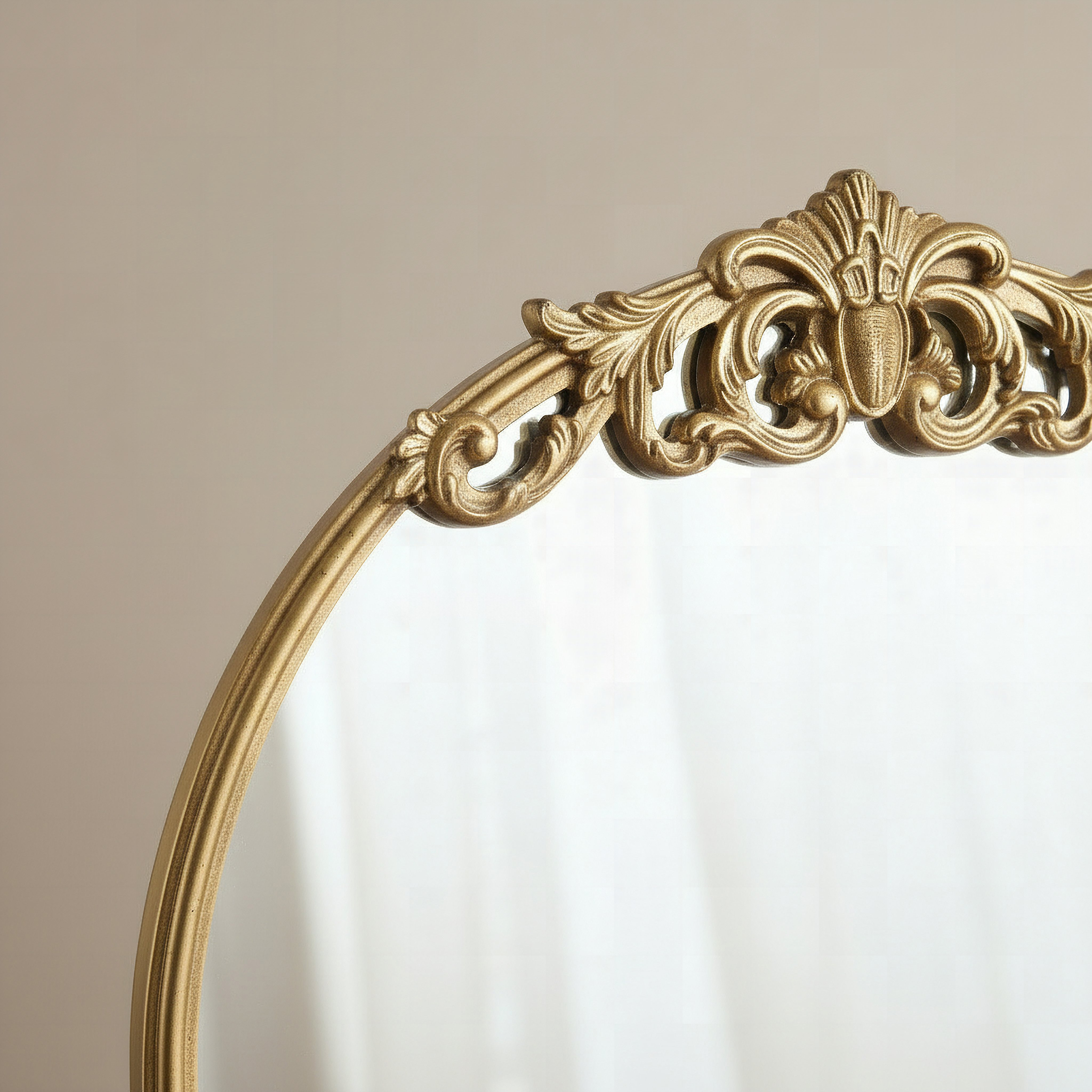 Aayra luxe Ornate Metal Stand Mirror - 68x42x170 cm-hbxhomeware-hbxdecorandfurnishings-image-2