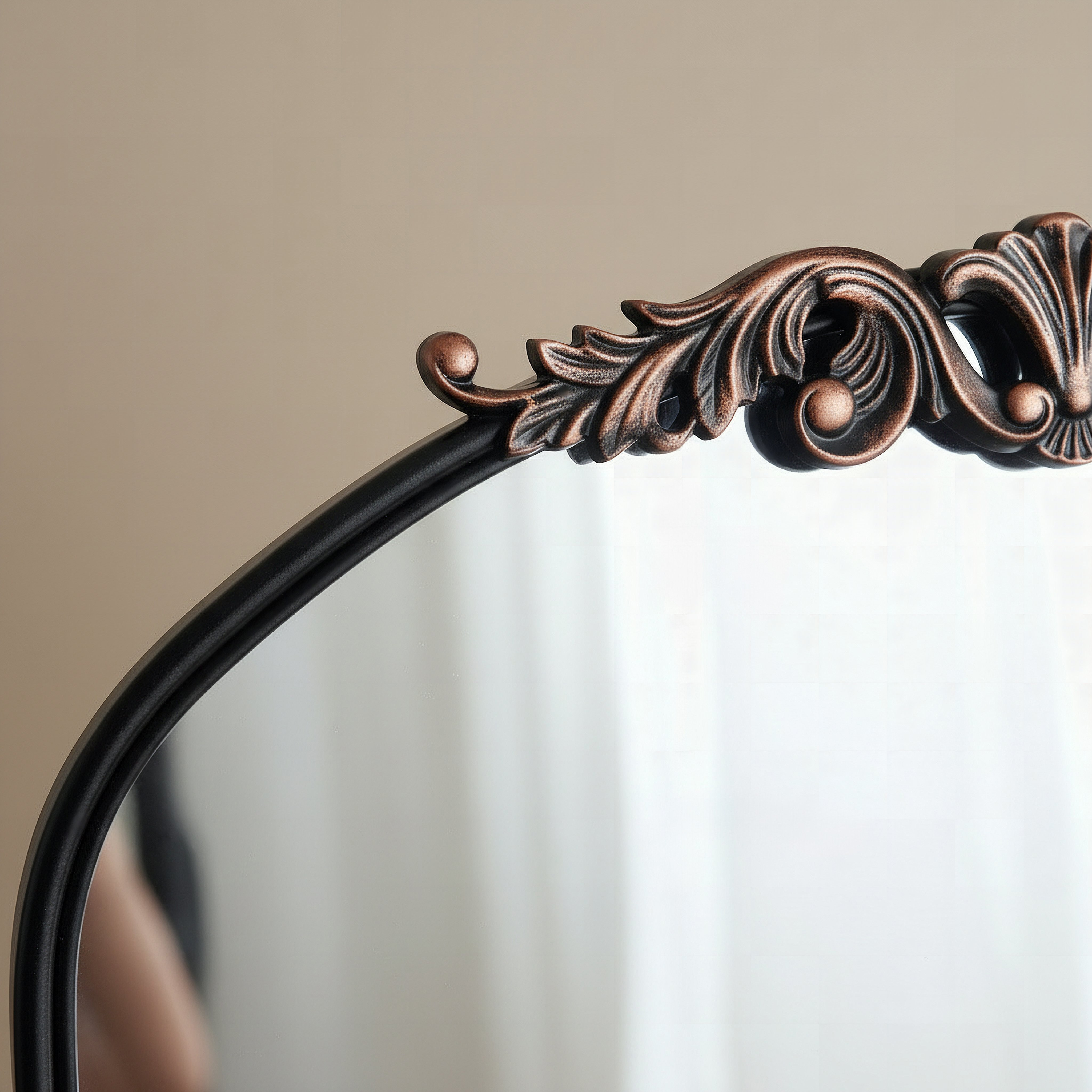 Aayra Luxe Ornate Metal Stand Mirror - 72.5x45x181 cm-hbxhomeware-hbxdecorandfurnishings-image-2