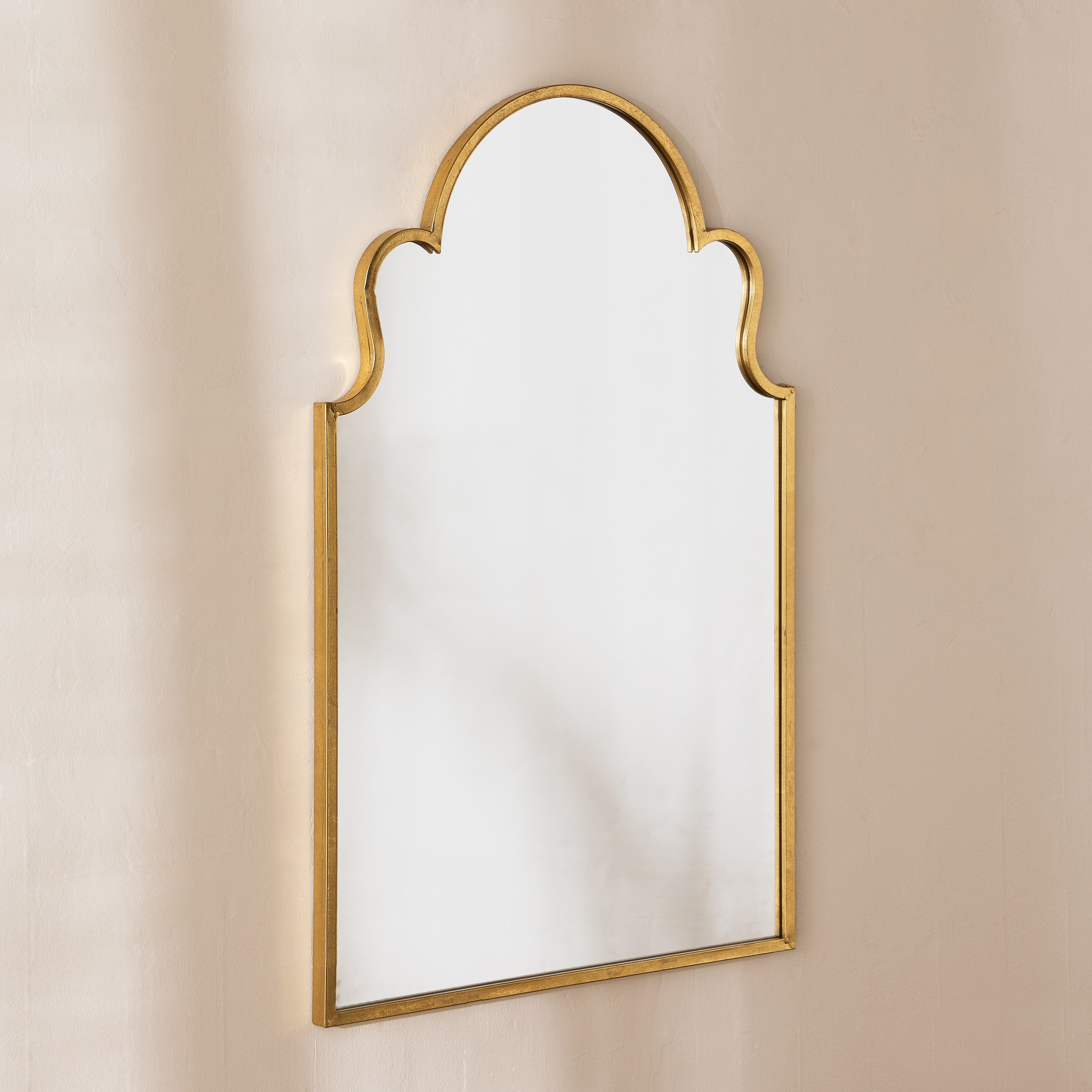 Aayra Luxe Metal Arched Wall Mirror - 58x2.5x90 cm-hbxhomeware-hbxdecorandfurnishings-image-1
