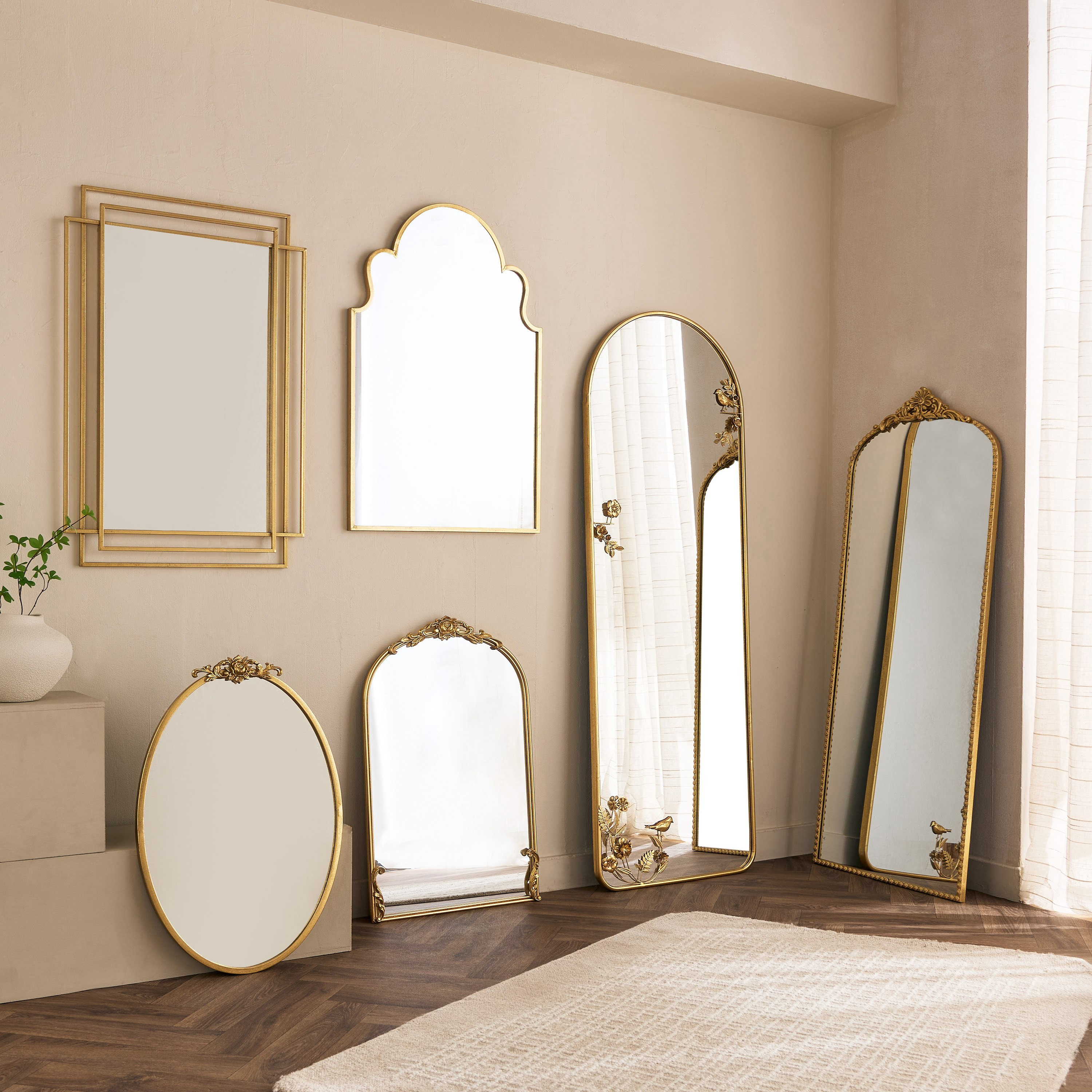 Aayra Luxe Metal Floor Mirror - 58x4x170 cm-hbxhomeware-hbxdecorandfurnishings-image-5