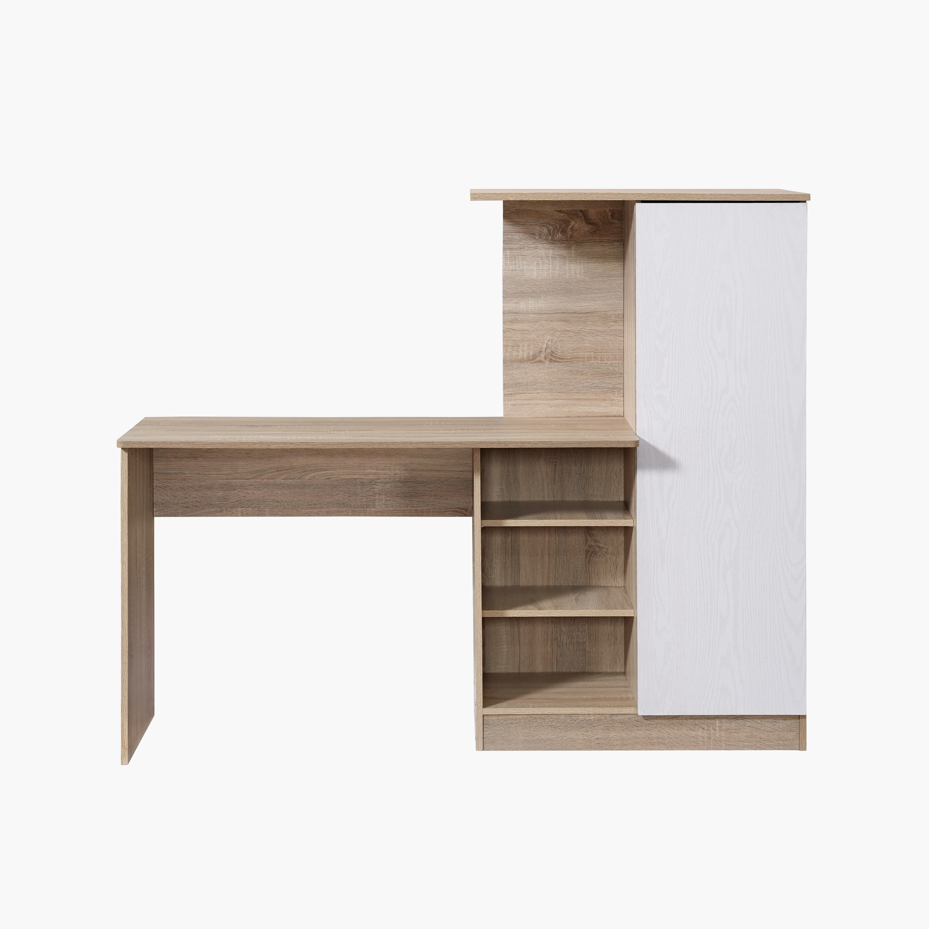 Alford Islet 1-Door Study Desk with Open Bookcase-hbxfurniture-office-desks-image-2