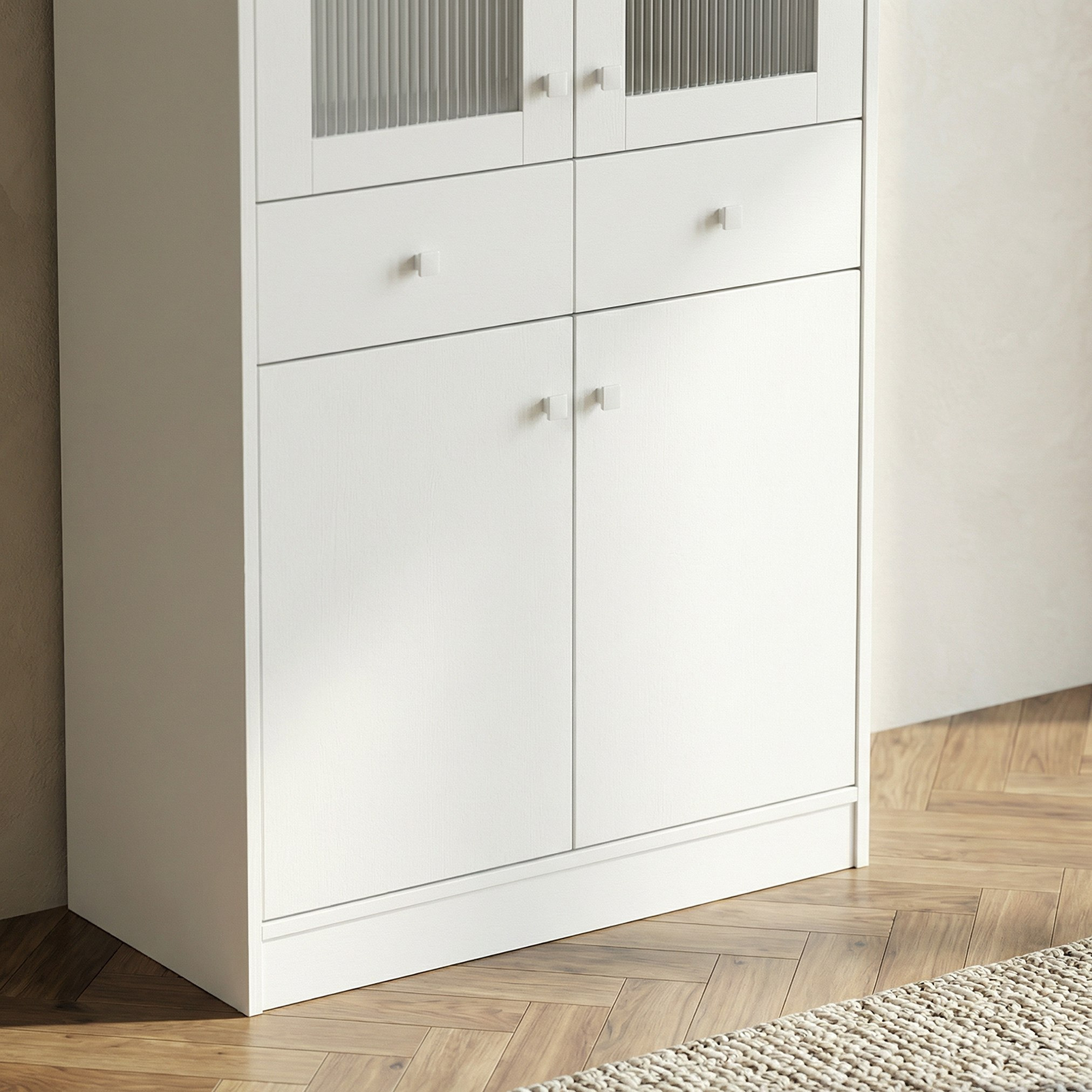 Frankfurt 6-Tier Storage Multipurpose Unit with Panel Acrylic Doors & 2 Drawers-hbxfurniture-office-bookcases-image-4