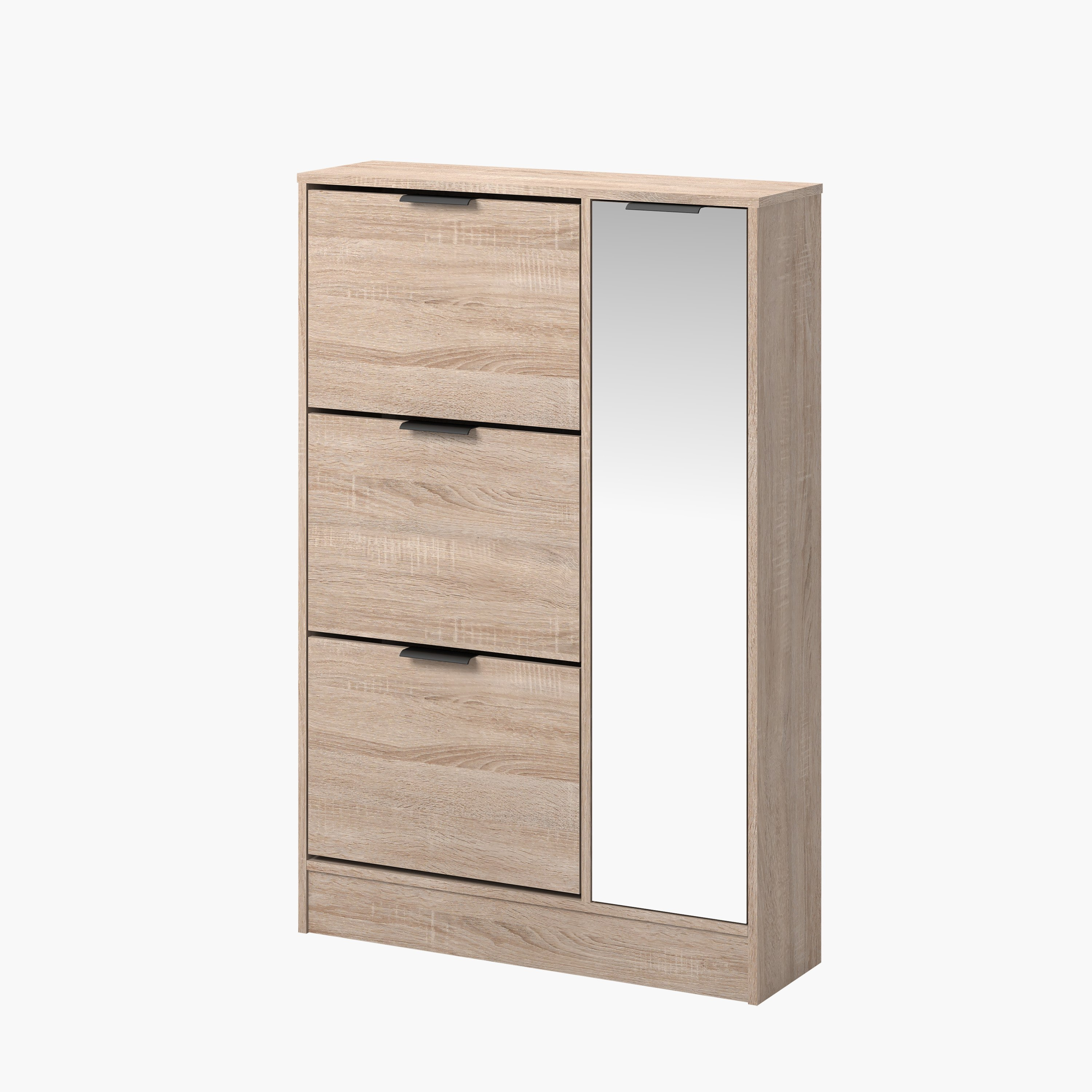 خزانة أحذية بـ 3 طوابق وباب واحد ومرآة لـ 18 زوج من مالمو-hbxbedroom-shoecabinetsandracks-image-4