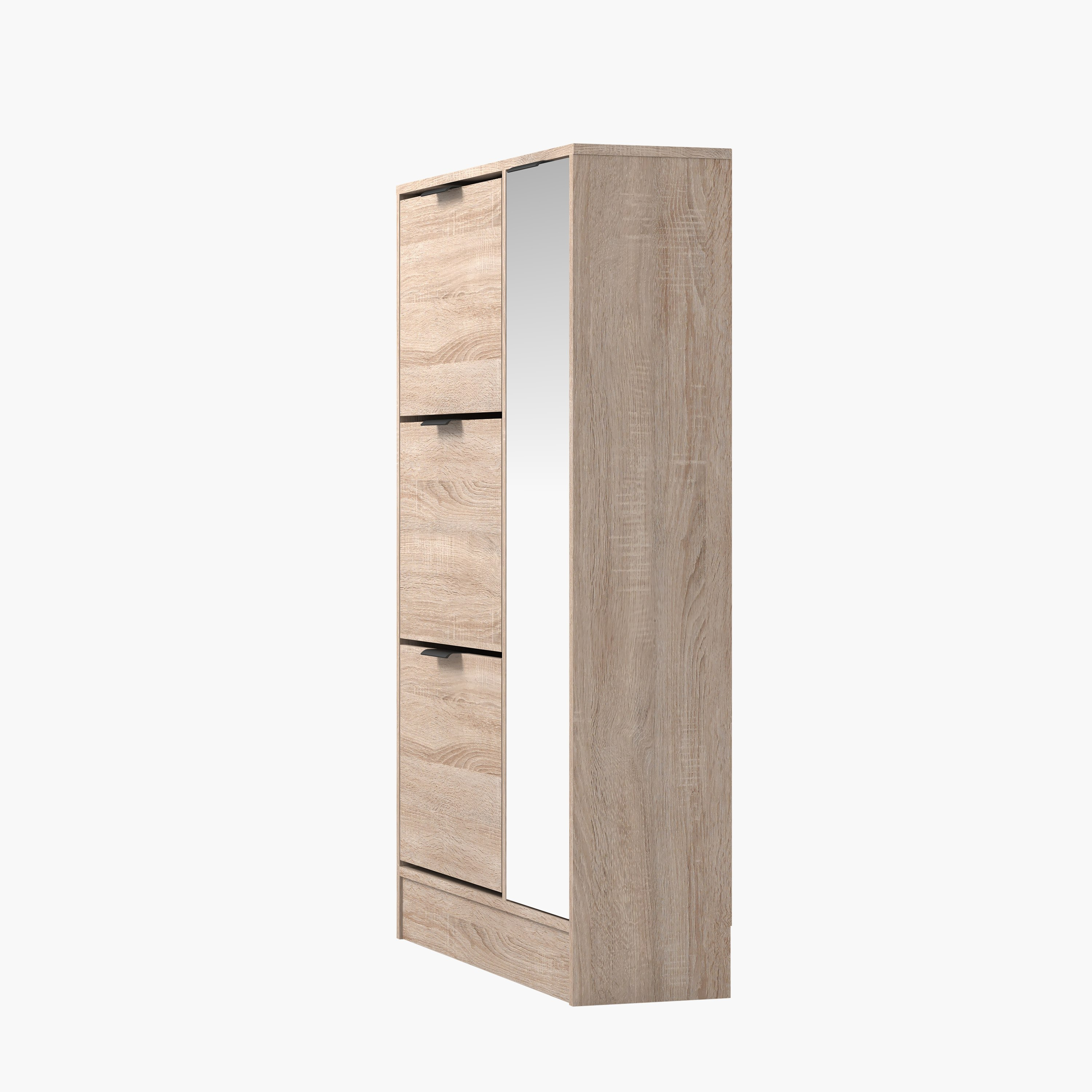 خزانة أحذية بـ 3 طوابق وباب واحد ومرآة لـ 18 زوج من مالمو-hbxbedroom-shoecabinetsandracks-image-6
