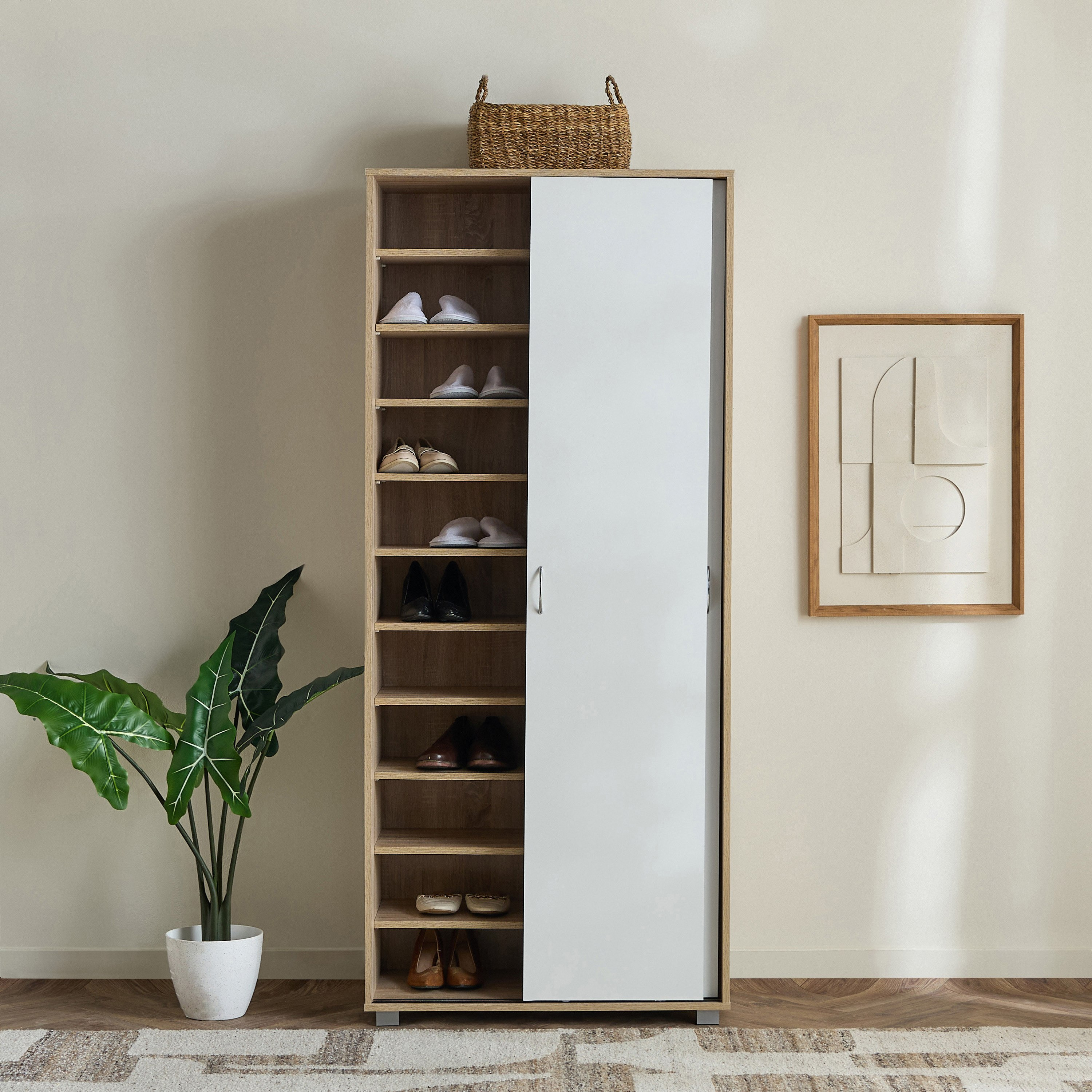 Capri Narrow 10-Tier 44-Pair Sliding Door Shoe Cabinet-hbxbedroom-shoecabinetsandracks-image-3
