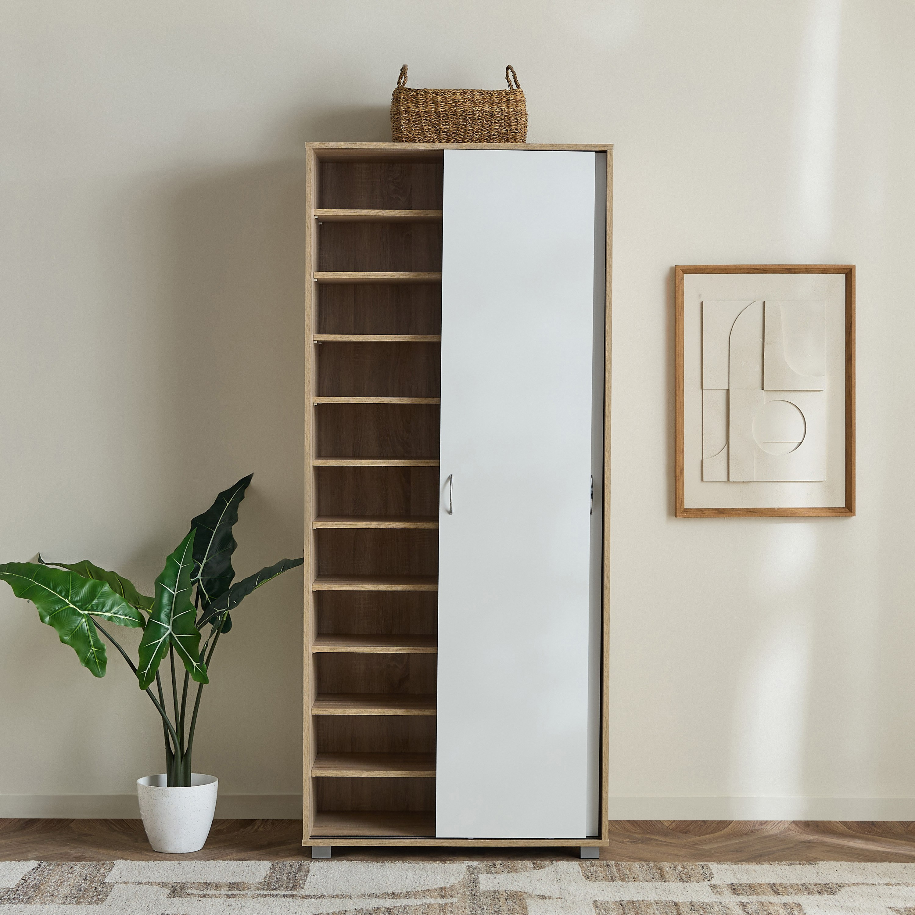 Capri Narrow 10-Tier 44-Pair Sliding Door Shoe Cabinet-hbxbedroom-shoecabinetsandracks-image-5