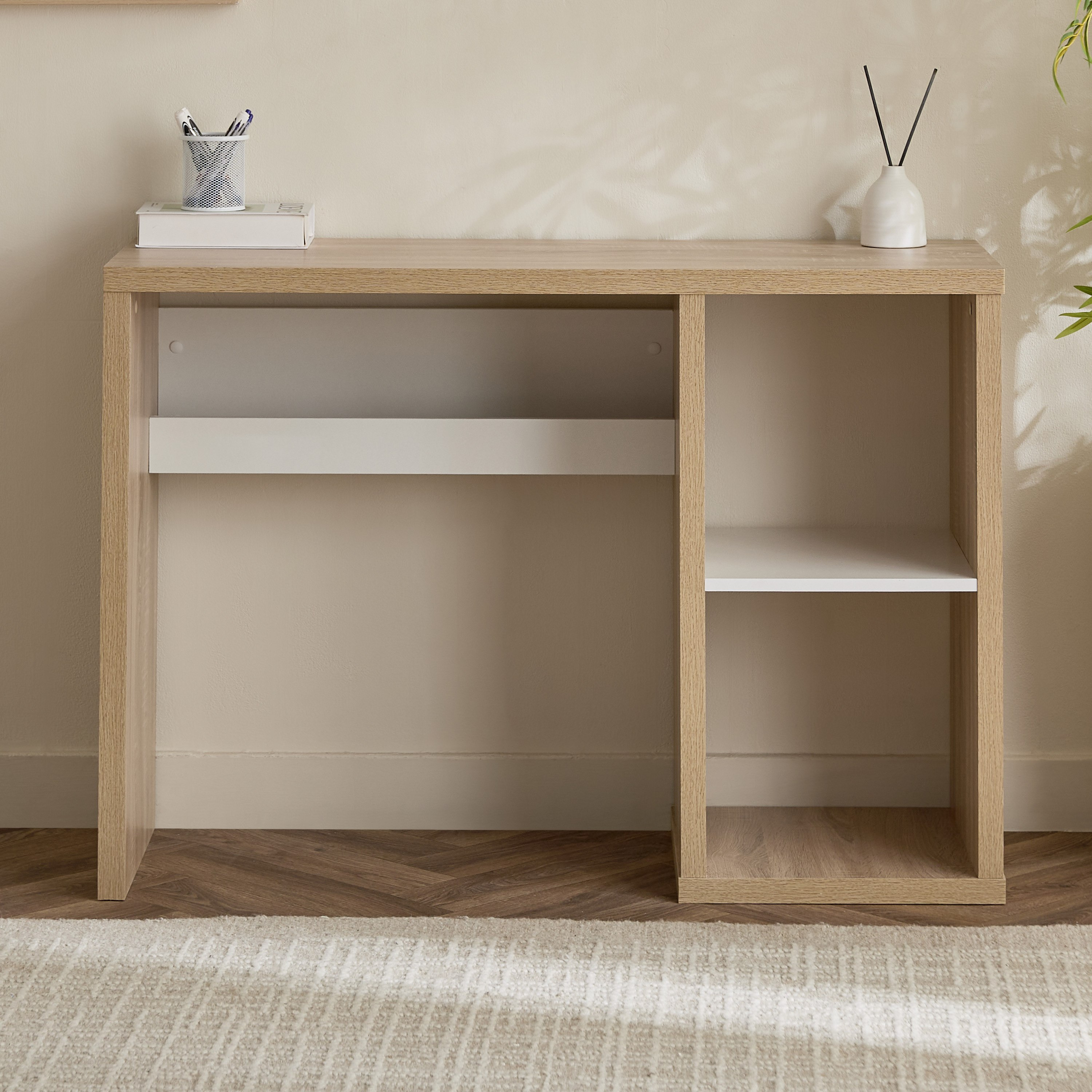 Alford Islet Compact Study Desk with Open Shelf-hbxfurniture-office-desks-image-2