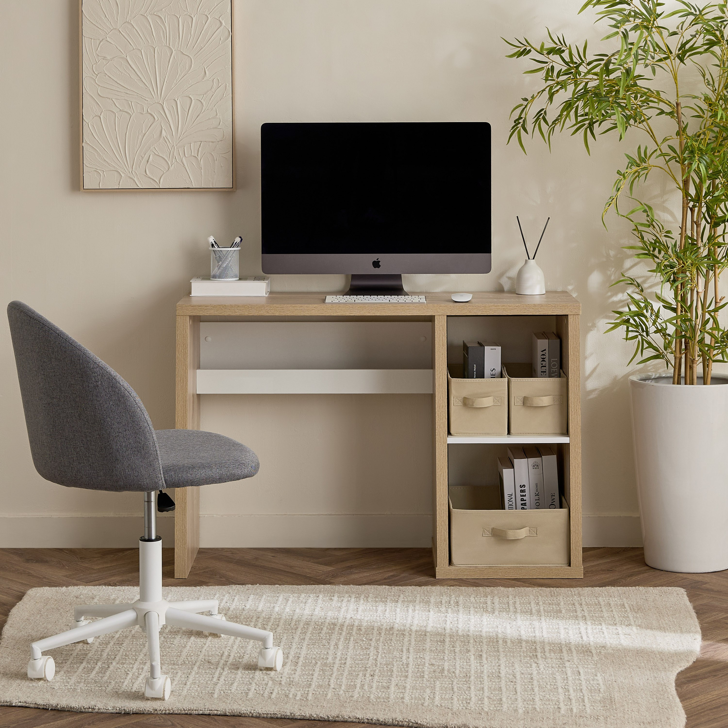 Alford Islet Compact Study Desk with Open Shelf-hbxfurniture-office-desks-image-5