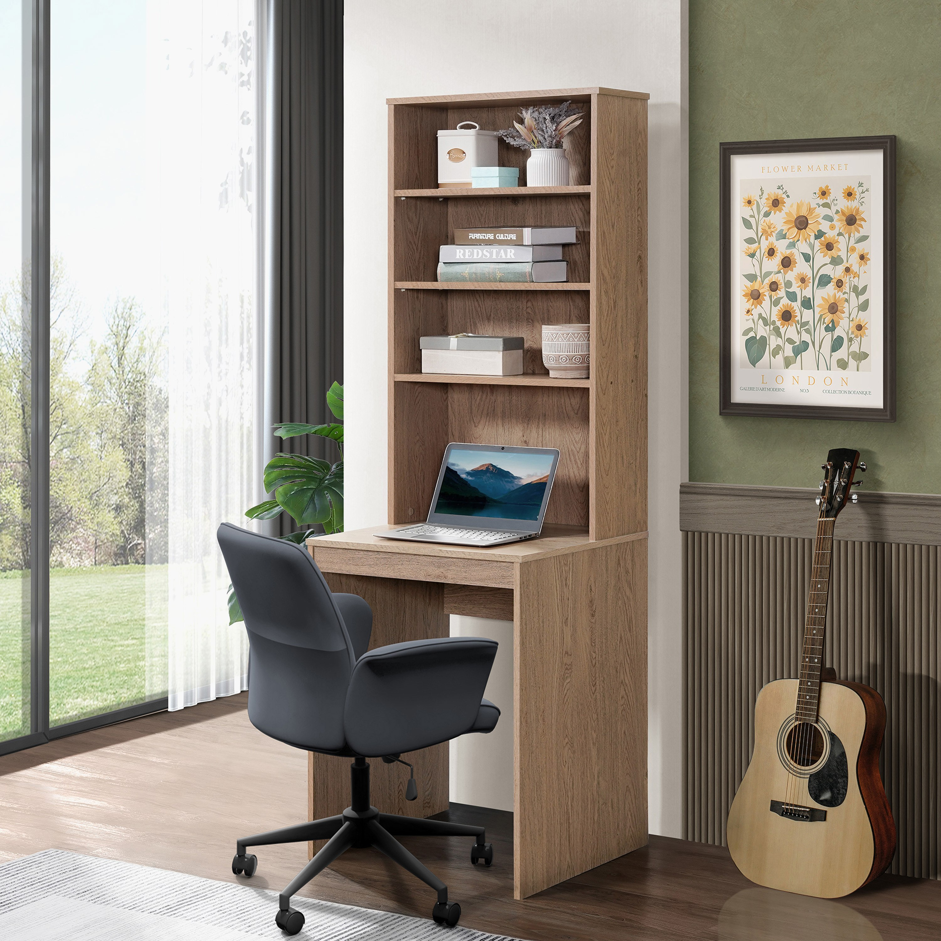 Jazz Agata Study Desk with Tall Hutch-hbxfurniture-office-desks-image-2