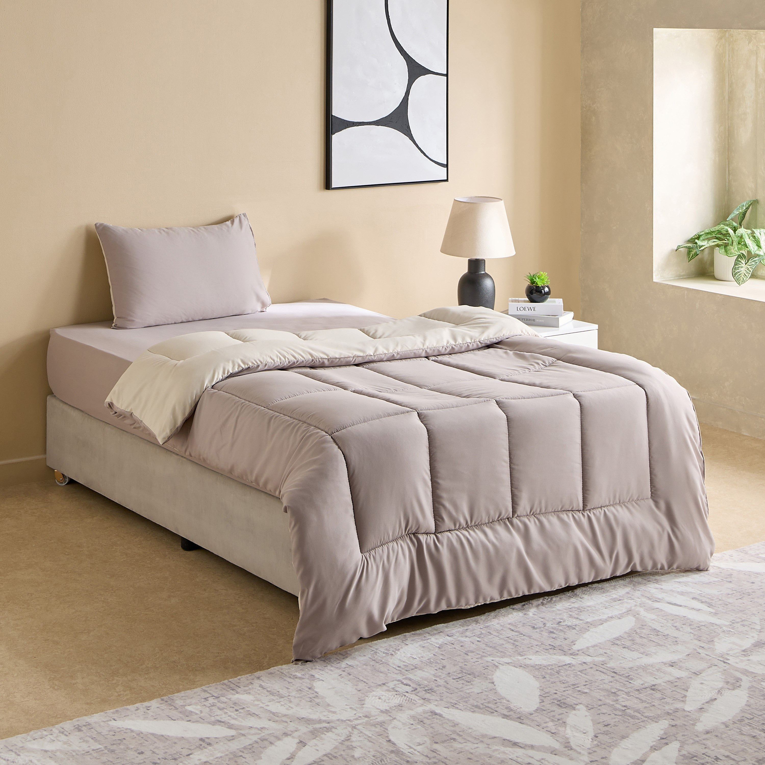 Luno Sleep Ease Hotel Collection 3-Piece Reversible Microfiber Single BIAB Comforter Set - 135x220 cm-hbxhomeware-hbxbedroom-image-10