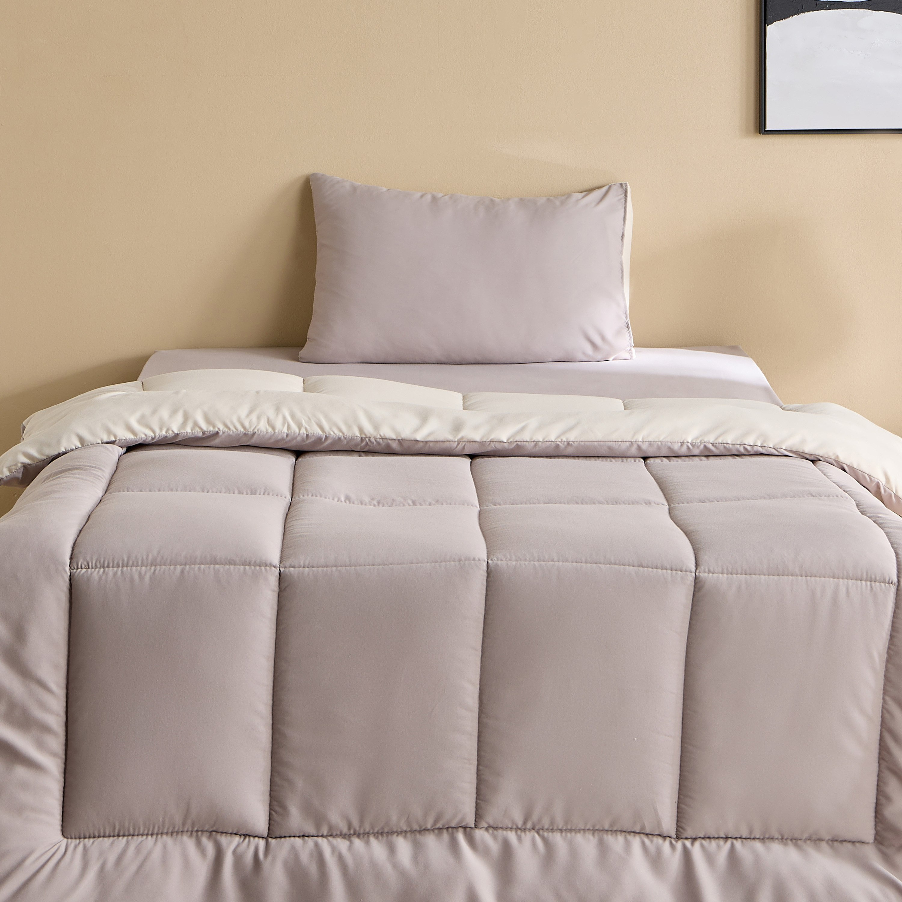 Luno Sleep Ease Hotel Collection 3-Piece Reversible Microfiber Single BIAB Comforter Set - 135x220 cm-hbxhomeware-hbxbedroom-image-2
