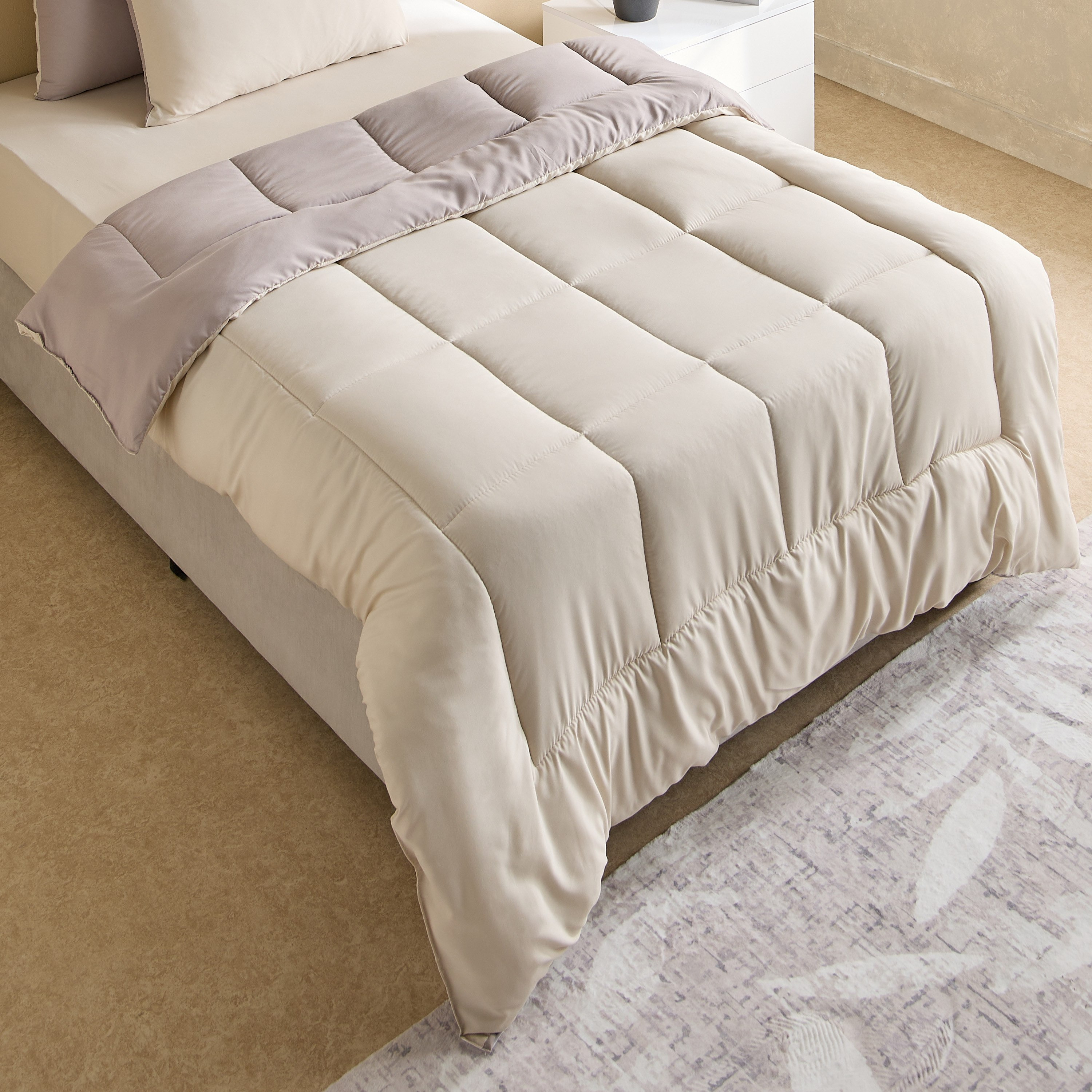 Luno Sleep Ease Hotel Collection 4-Piece Reversible Microfiber Twin BIAB Comforter Set - 160x220 cm-hbxhomeware-hbxbedroom-image-5