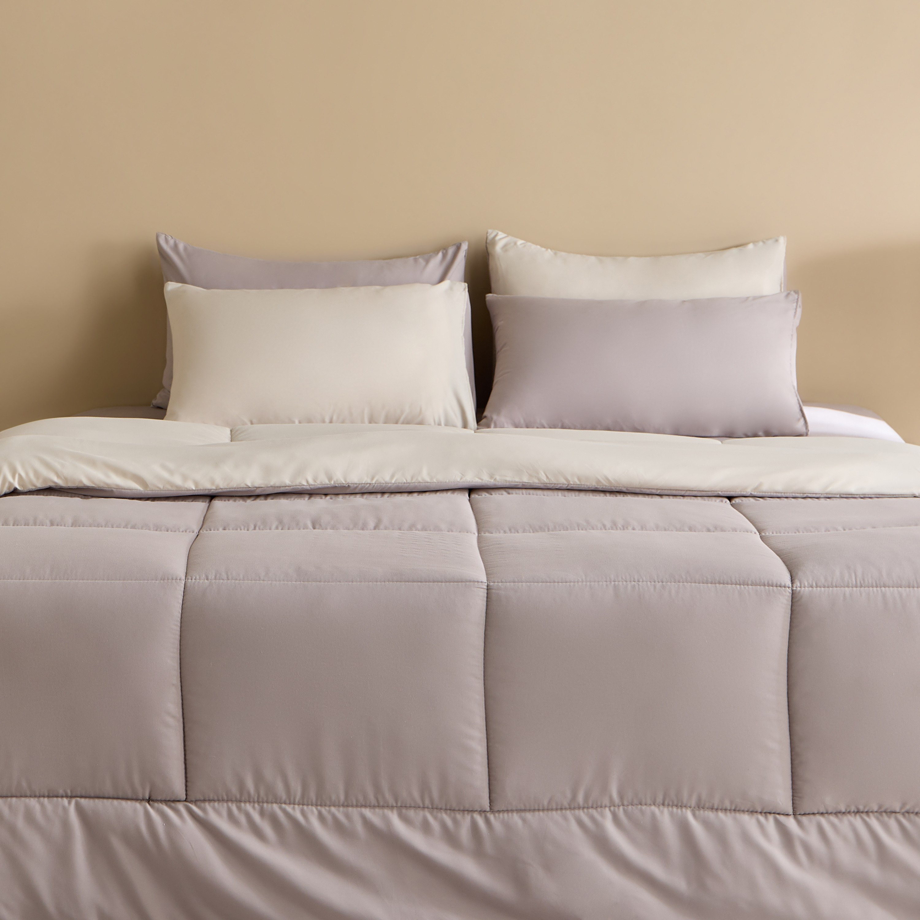 طقم لحاف كوين من الألياف الدقيقة قابل للعكس 6 قطع من لونو سليب إيزي هوتيل - 200×230 سم-hbxhomeware-hbxbedroom-image-3