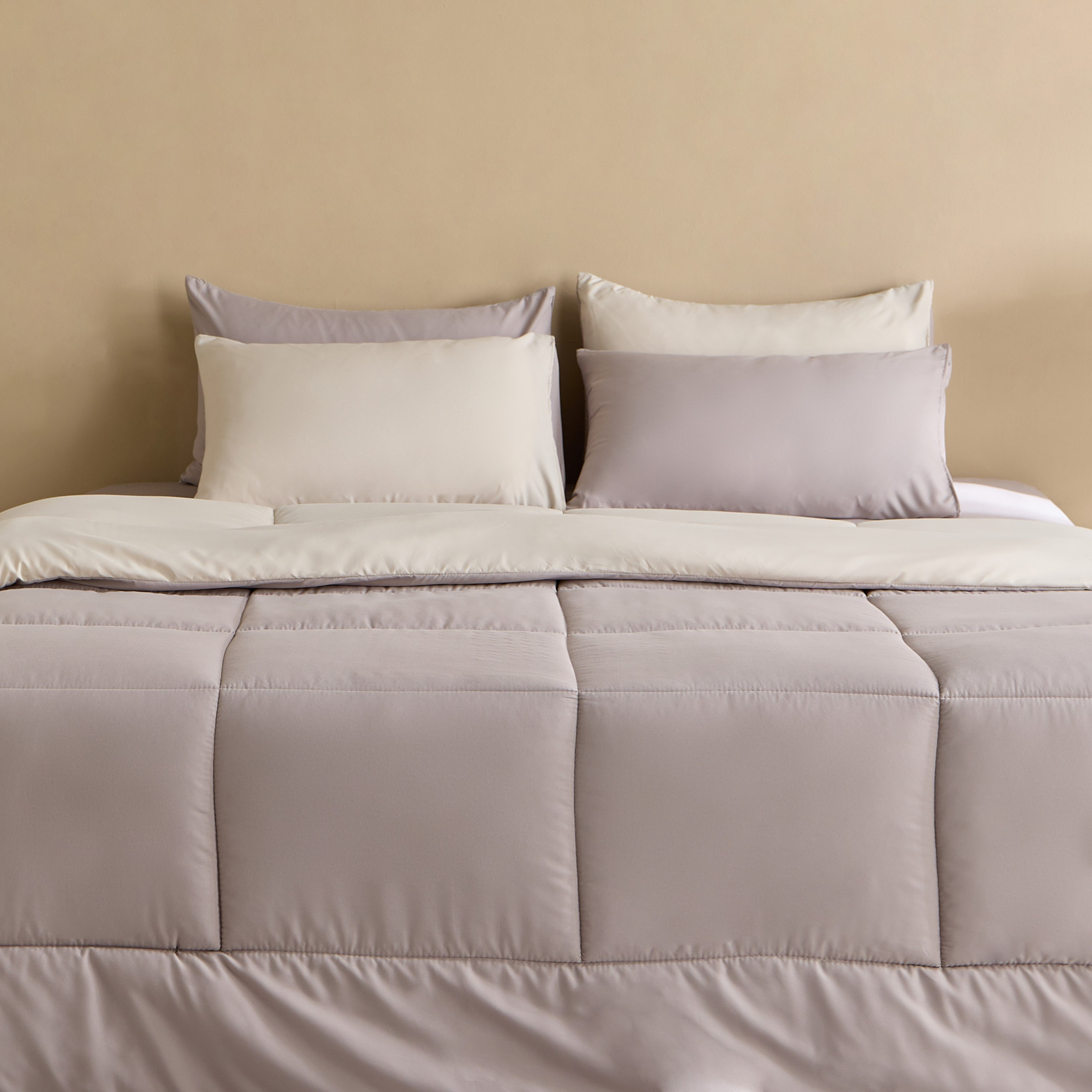 Luno Sleep Ease Hotel Collection 6-Piece Reversible Microfibre King BIAB Comforter Set - 220x240 cm-hbxhomeware-hbxbedroom-image-3
