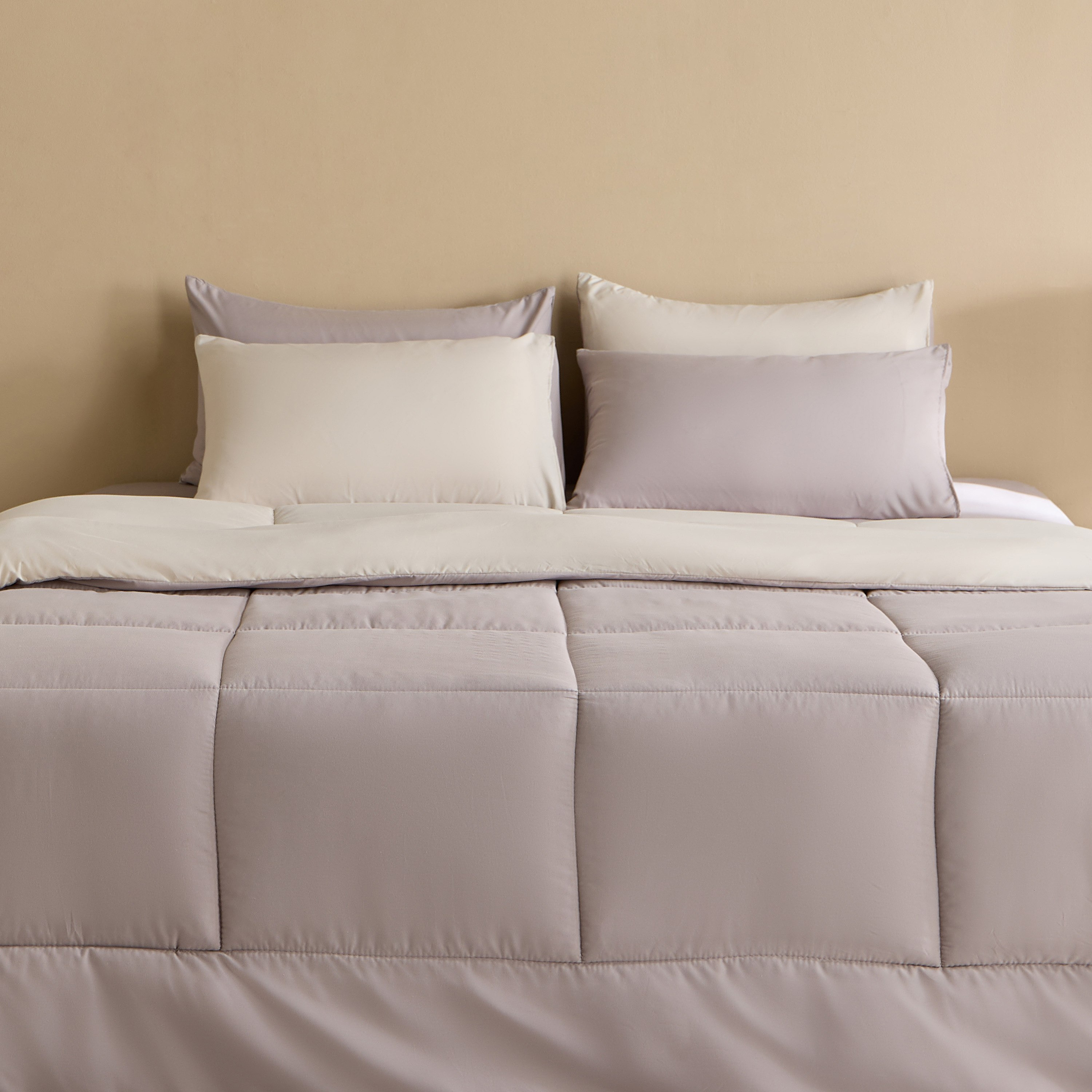 Luno Sleep Ease Hotel Collection 6-Piece Reversible Microfibre King BIAB Comforter Set - 220x240 cm-hbxhomeware-hbxbedroom-image-4