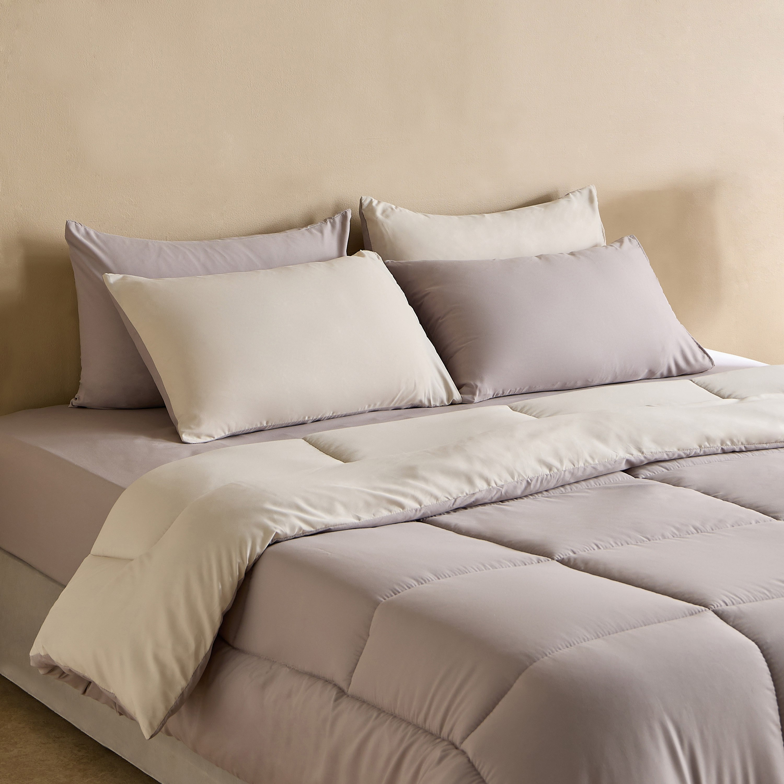 Luno Sleep Ease Hotel Collection 6-Piece Reversible Microfibre Super King BIAB Comforter Set - 240x240 cm-hbxhomeware-hbxbedroom-image-1