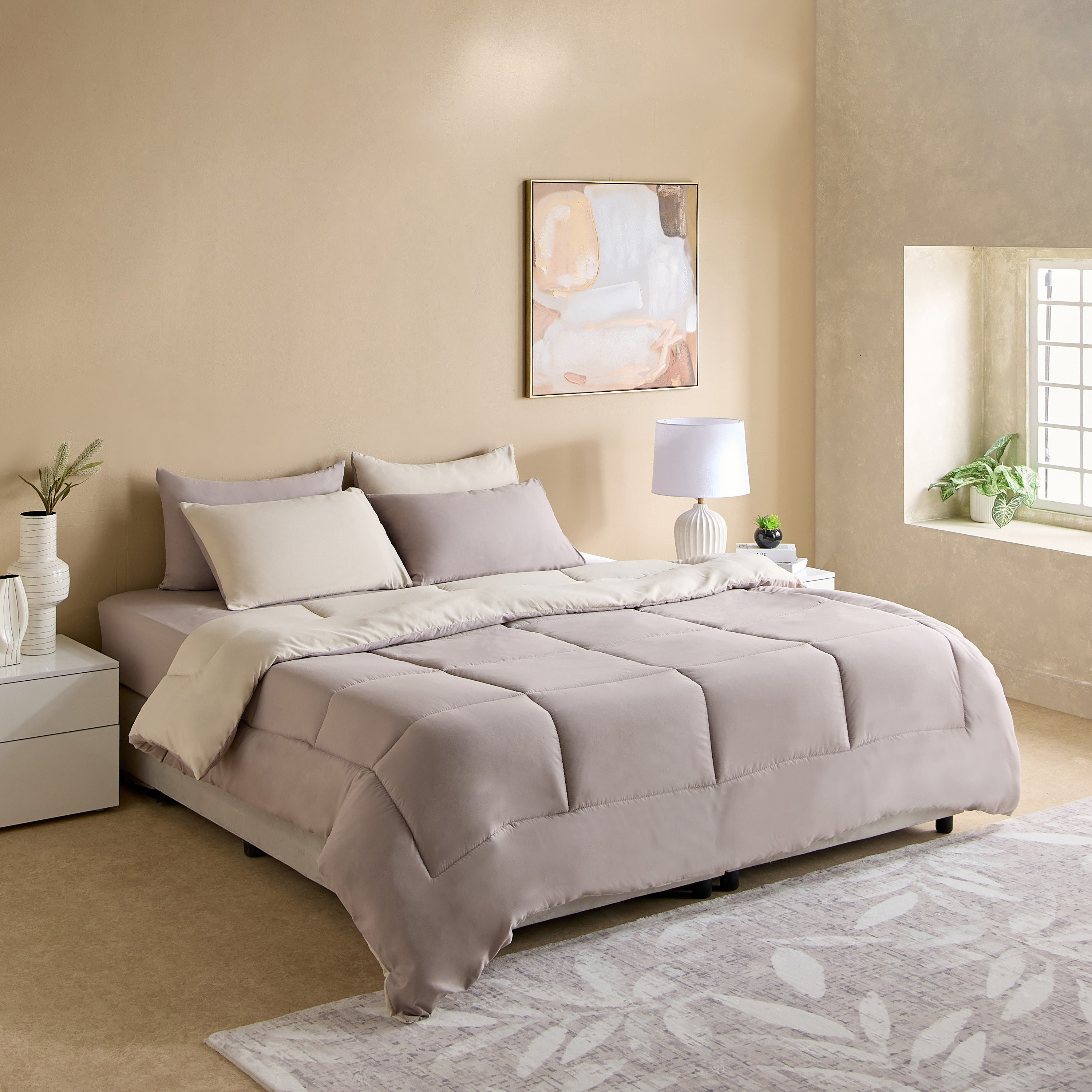 Luno Sleep Ease Hotel Collection 6-Piece Reversible Microfibre Super King BIAB Comforter Set - 240x240 cm-hbxhomeware-hbxbedroom-image-10