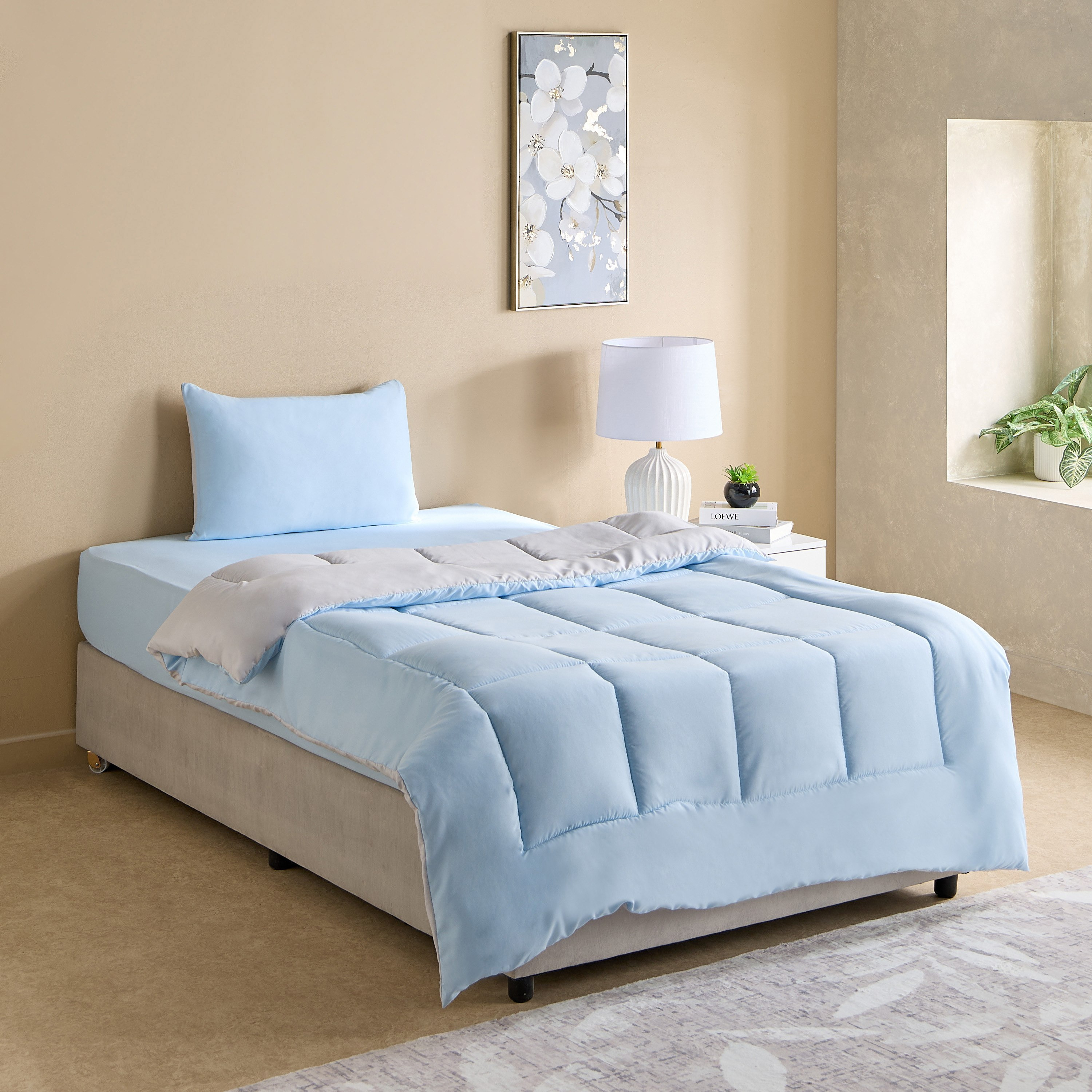 طقم لحاف فردي قابل للعكس من الألياف الدقيقة 3 قطع من لونو سليب إيز هوتيل - 135×220 سم-hbxhomeware-hbxbedroom-image-10