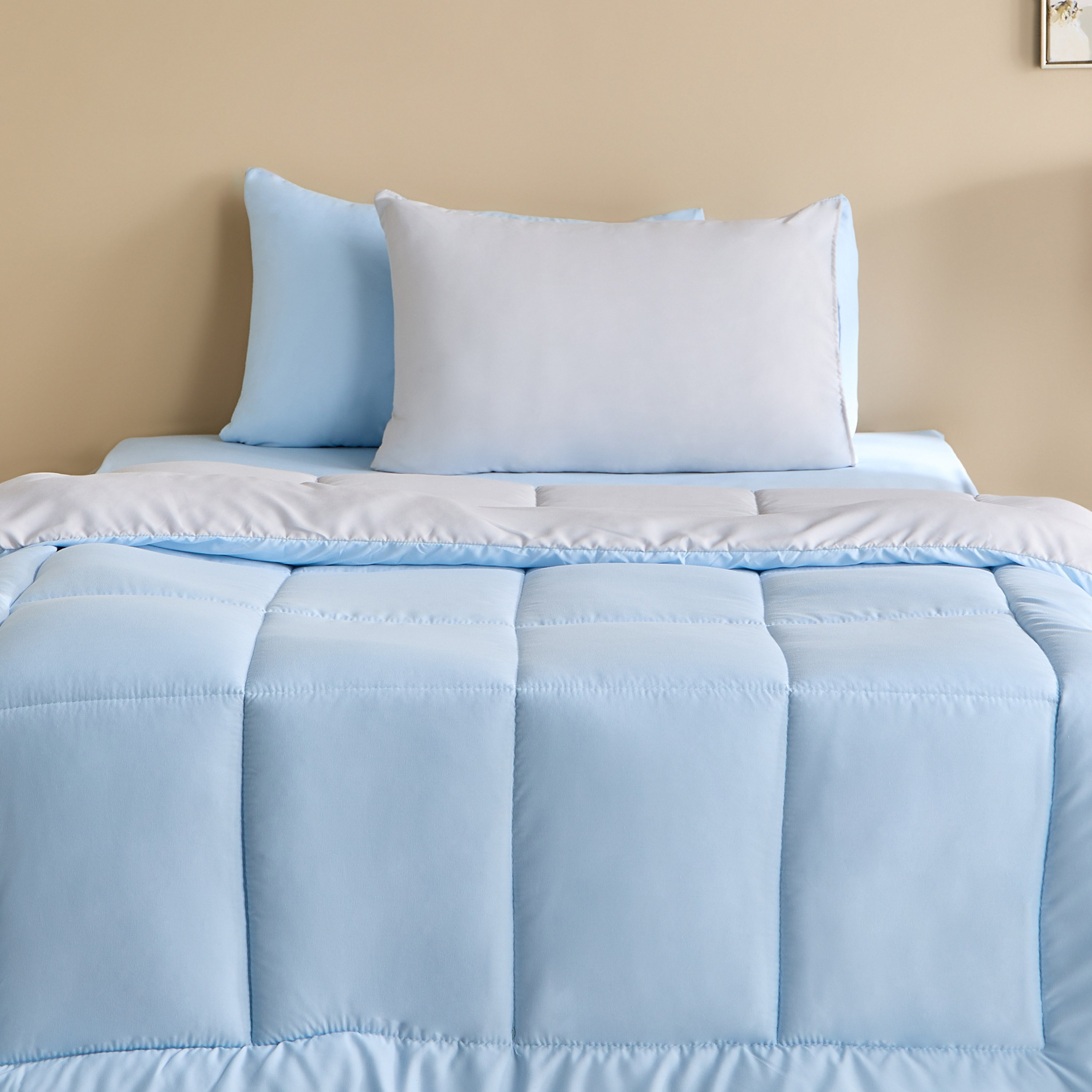 Luno Sleep Ease Hotel Collection 4-Piece Reversible Microfibre Twin BIAB Comforter Set - 160x220 cm-hbxhomeware-hbxbedroom-image-2