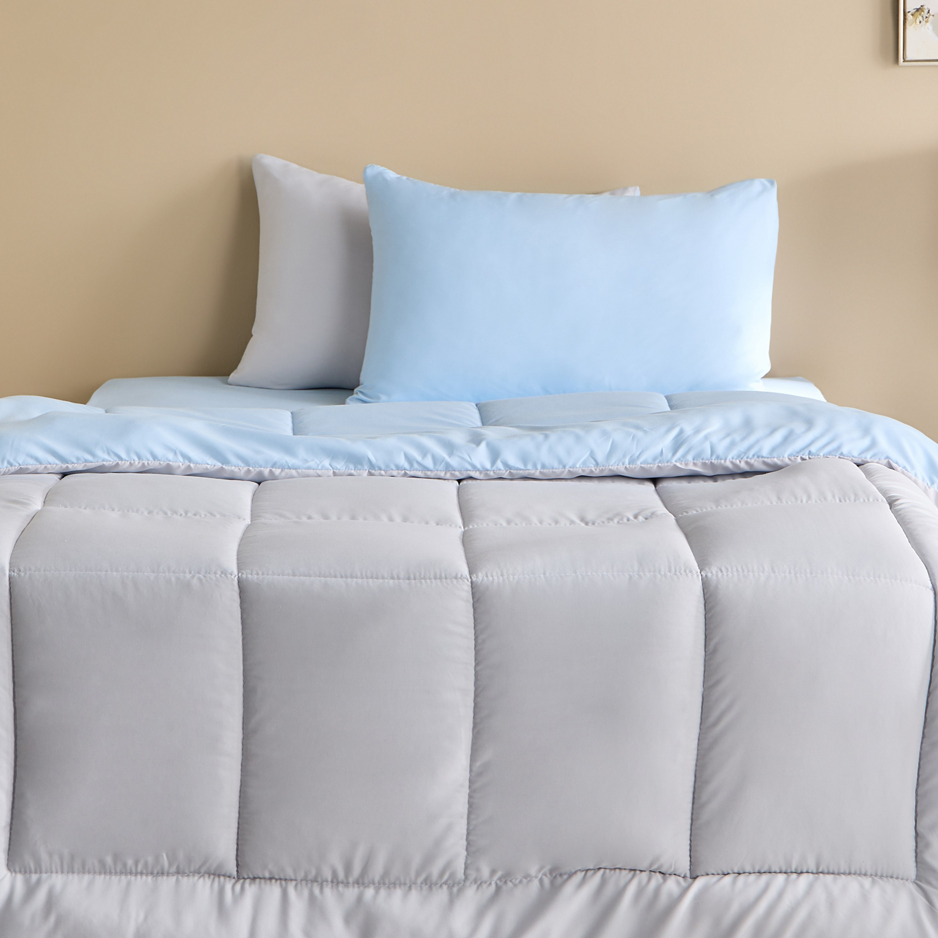Luno Sleep Ease Hotel Collection 4-Piece Reversible Microfibre Twin BIAB Comforter Set - 160x220 cm-hbxhomeware-hbxbedroom-image-3