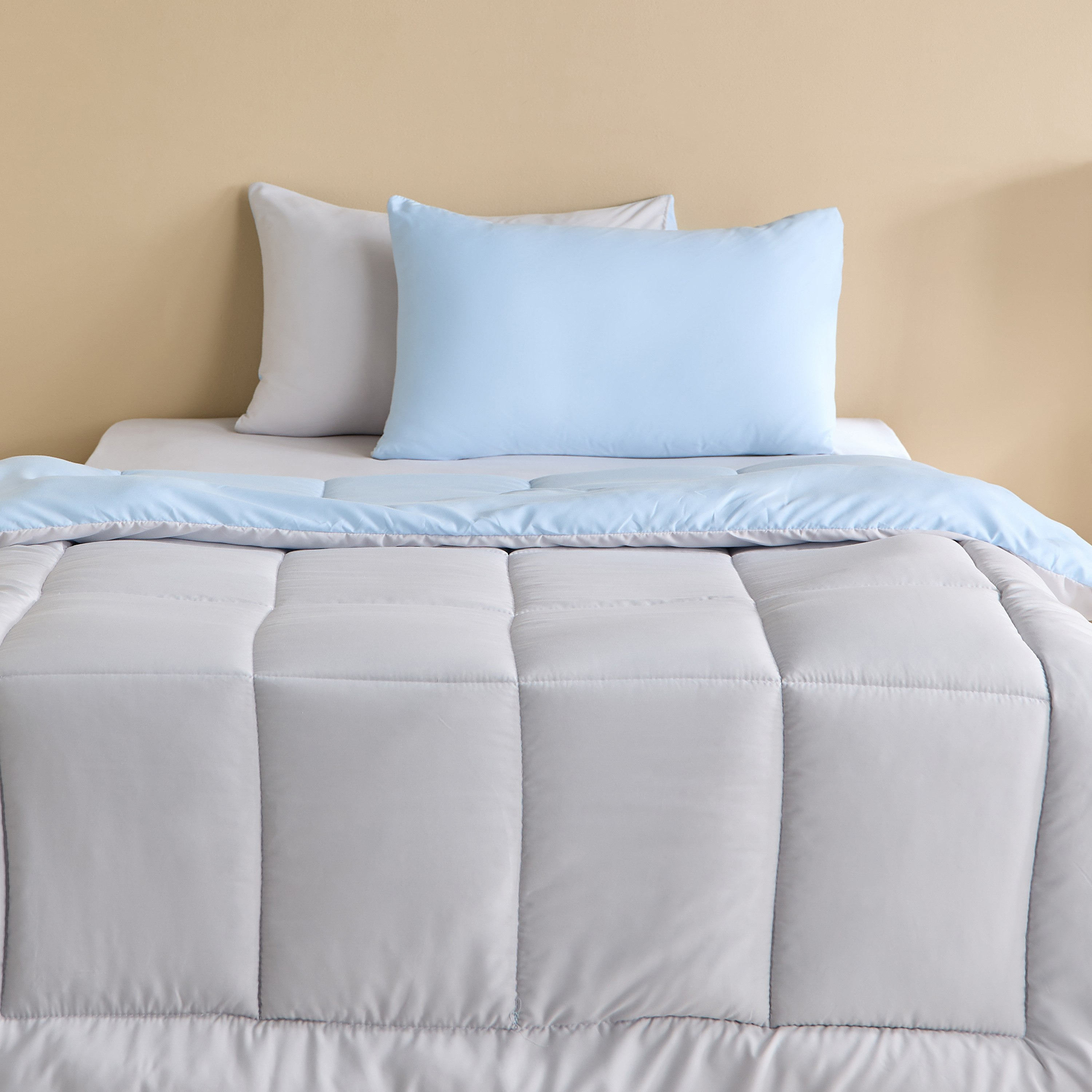 Luno Sleep Ease Hotel Collection 4-Piece Reversible Microfibre Twin BIAB Comforter Set - 160x220 cm-hbxhomeware-hbxbedroom-image-2