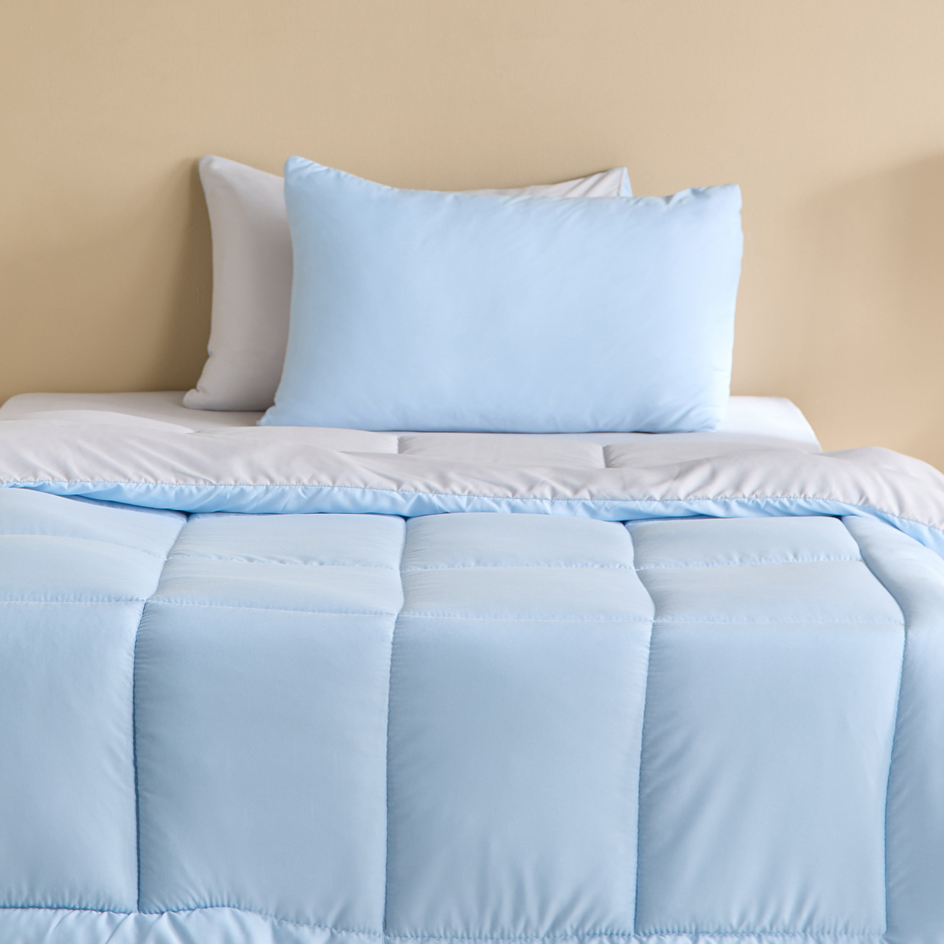 Luno Sleep Ease Hotel Collection 4-Piece Reversible Microfibre Twin BIAB Comforter Set - 160x220 cm-hbxhomeware-hbxbedroom-image-3