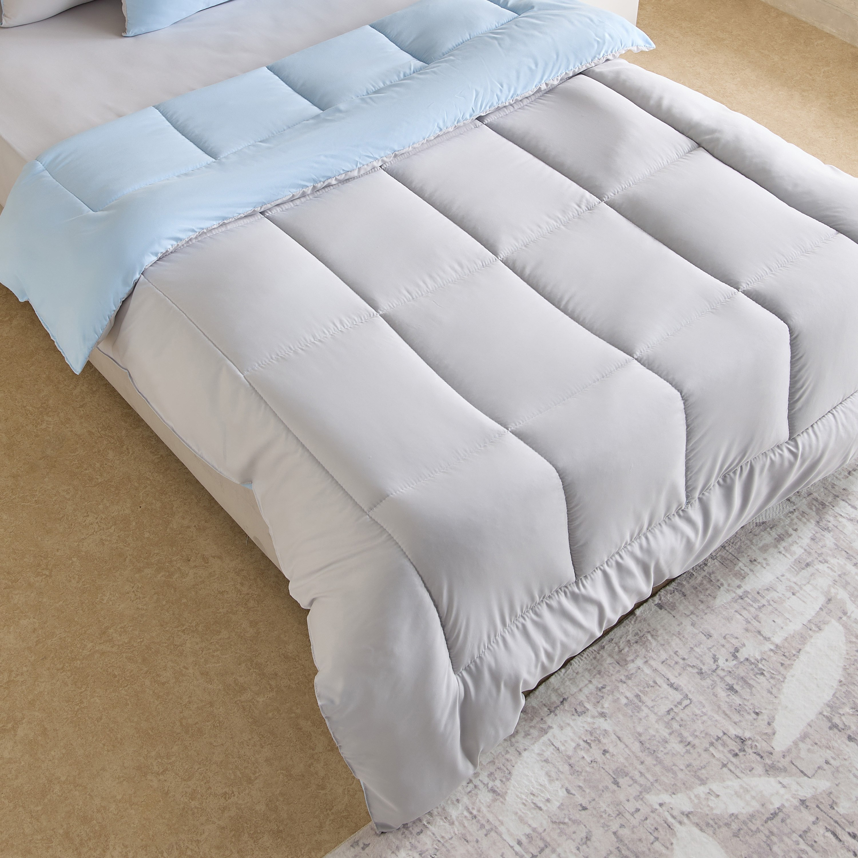 Luno Sleep Ease Hotel Collection 4-Piece Reversible Microfibre Twin BIAB Comforter Set - 160x220 cm-hbxhomeware-hbxbedroom-image-4