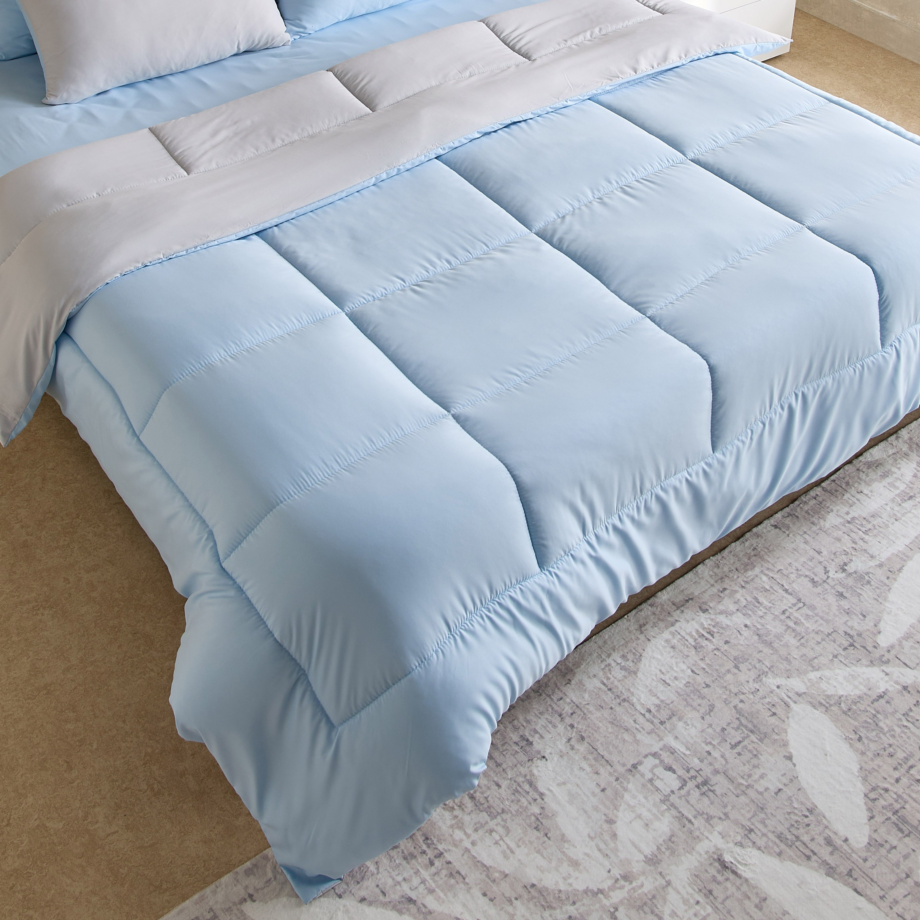 Luno Sleep Ease Hotel Collection 6-Piece Reversible Microfiber Queen BIAB Comforter Set - 200x230 cm-hbxhomeware-hbxbedroom-image-4