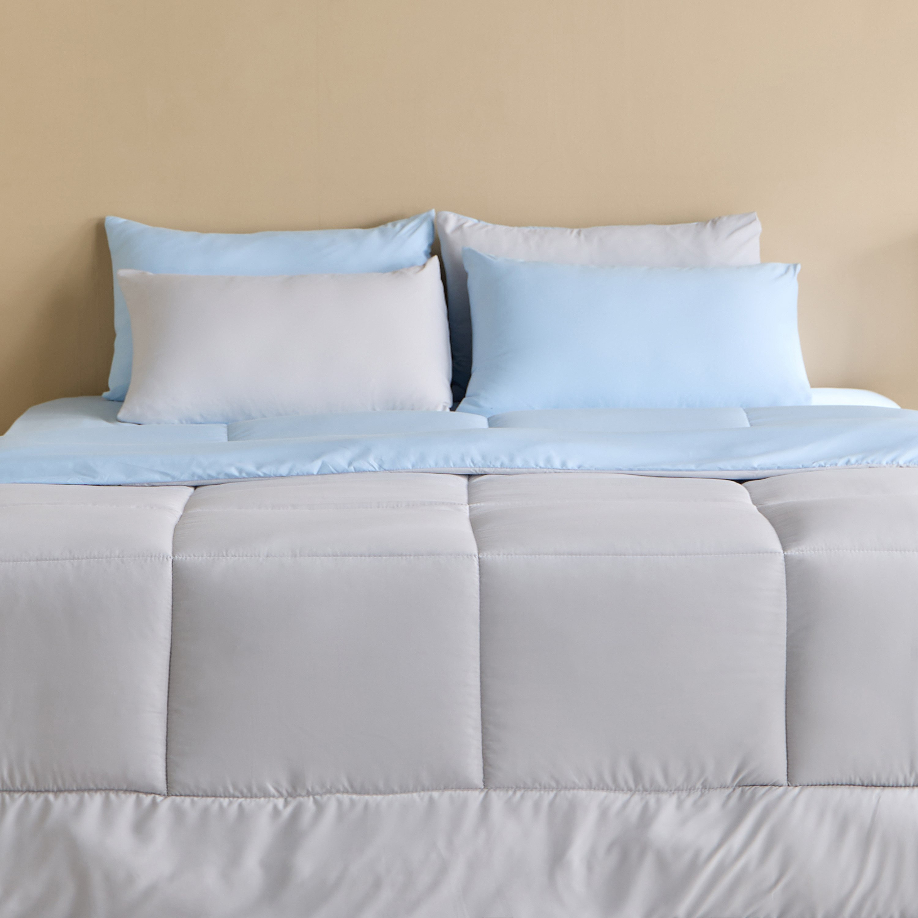 Luno Sleep Ease Hotel Collection 6-Piece Reversible Microfiber Queen BIAB Comforter Set - 200x230 cm-hbxhomeware-hbxbedroom-image-2